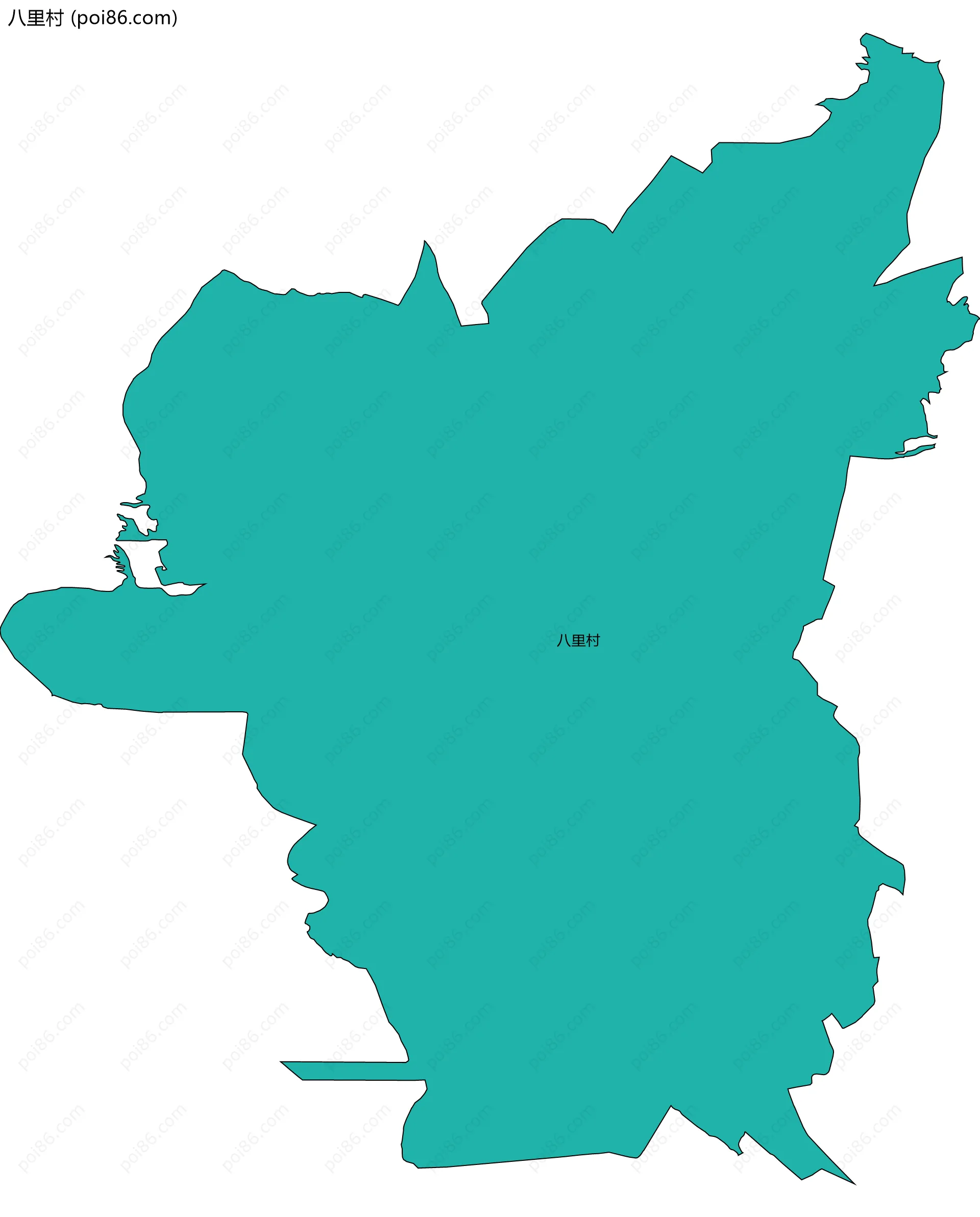 八里村边界地图