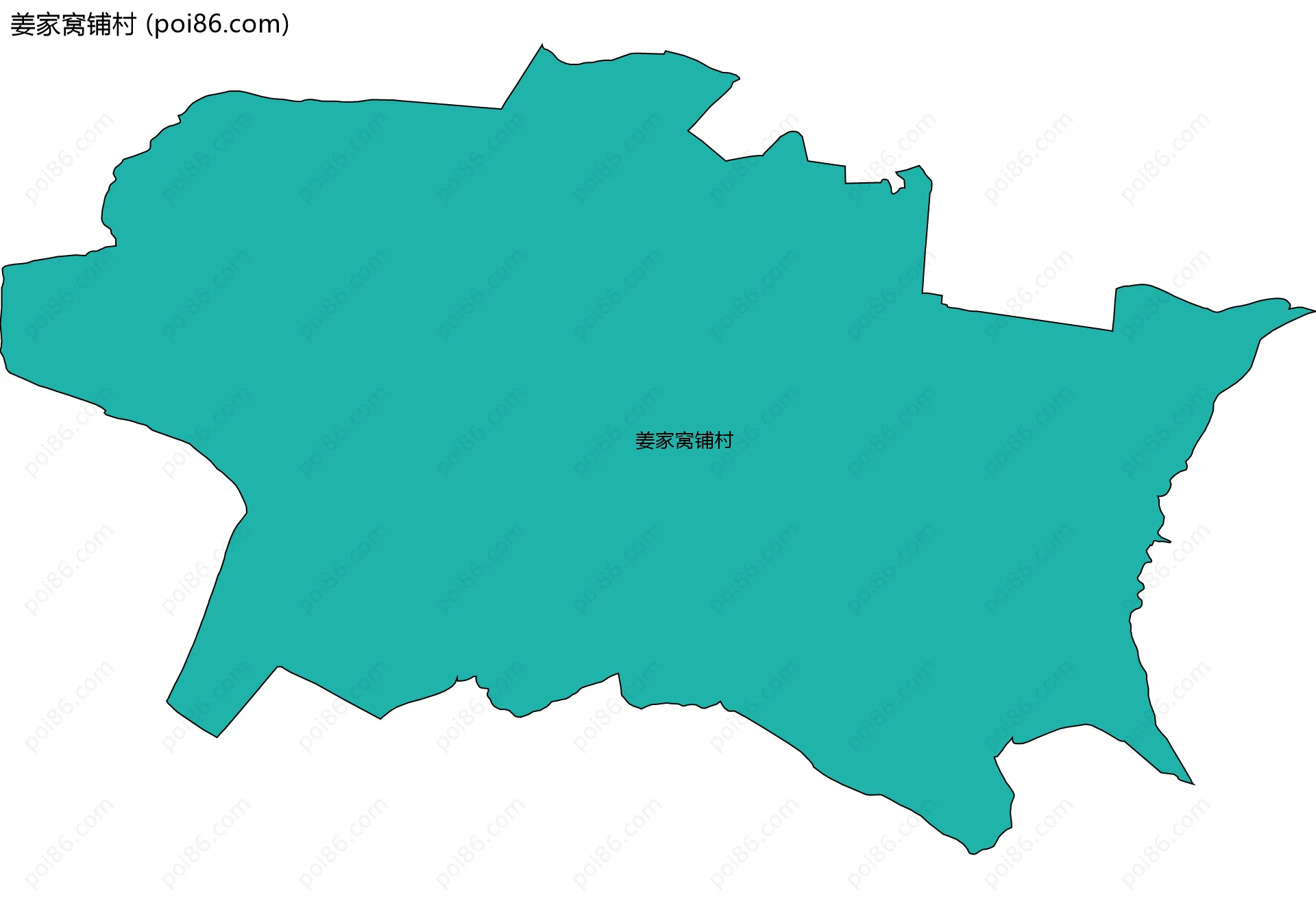 姜家窝铺村边界地图