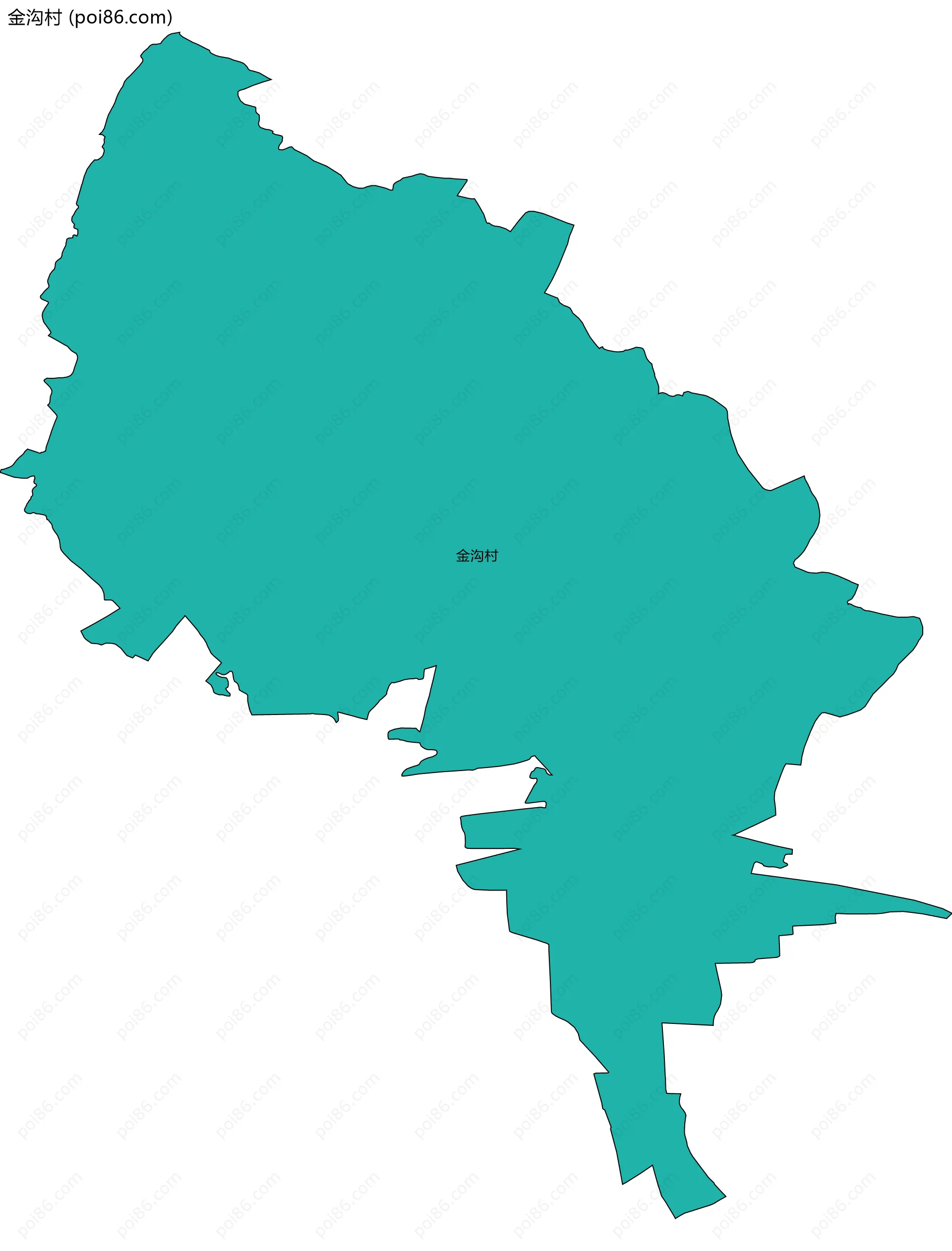 金沟村边界地图