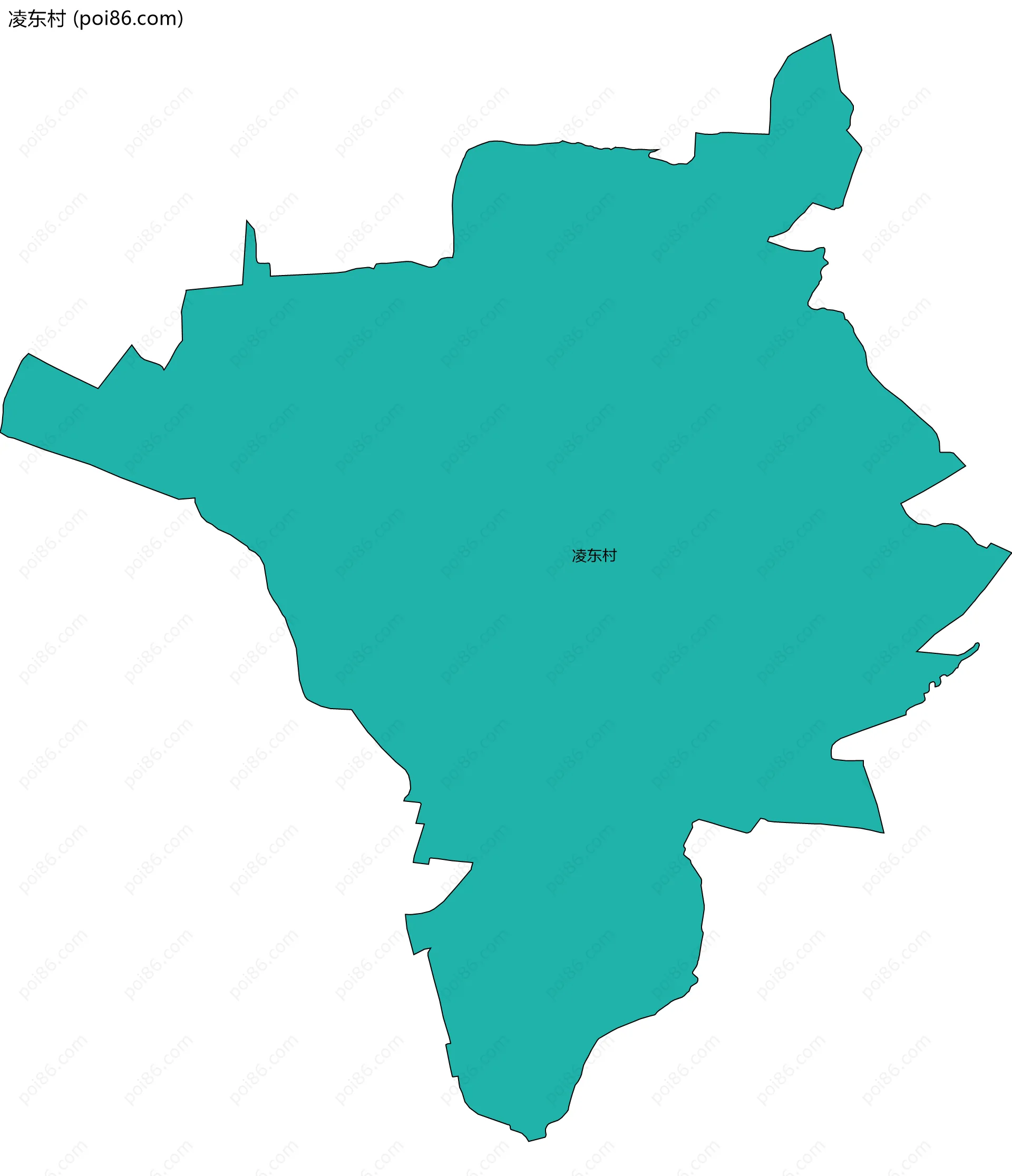 凌东村边界地图