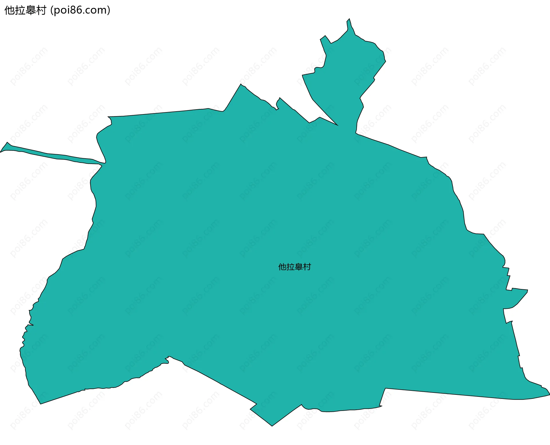 他拉皋村边界地图