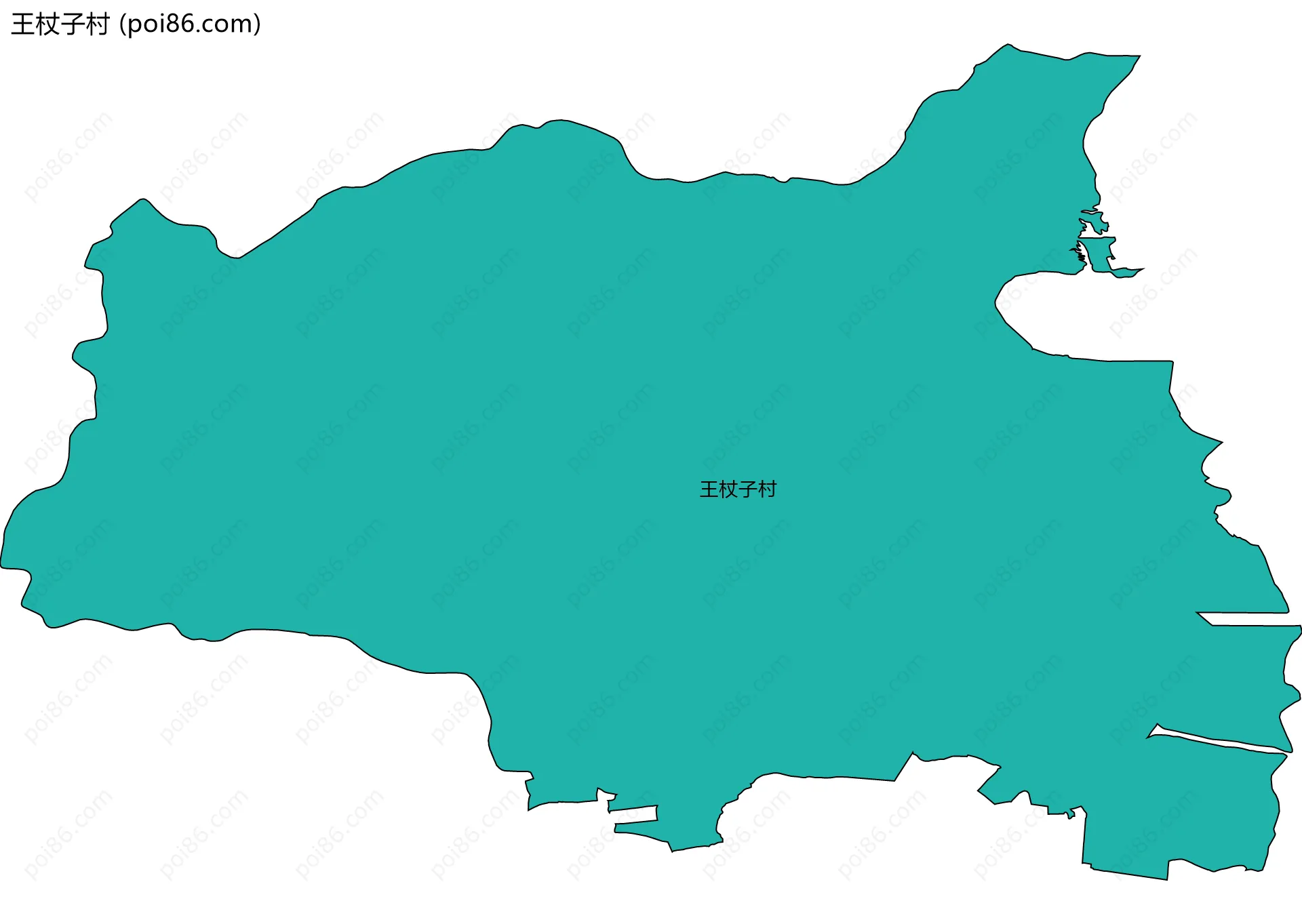 王杖子村边界地图