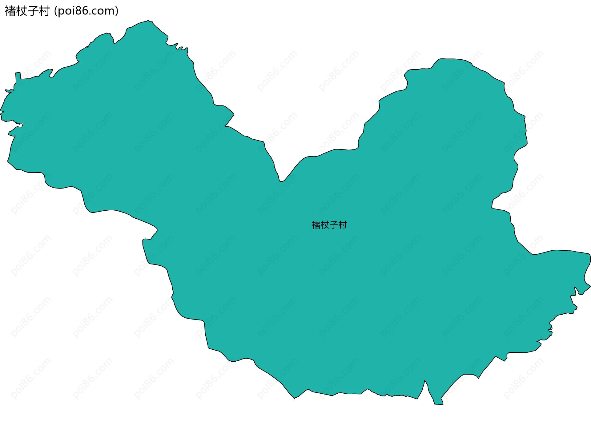 褚杖子村边界地图