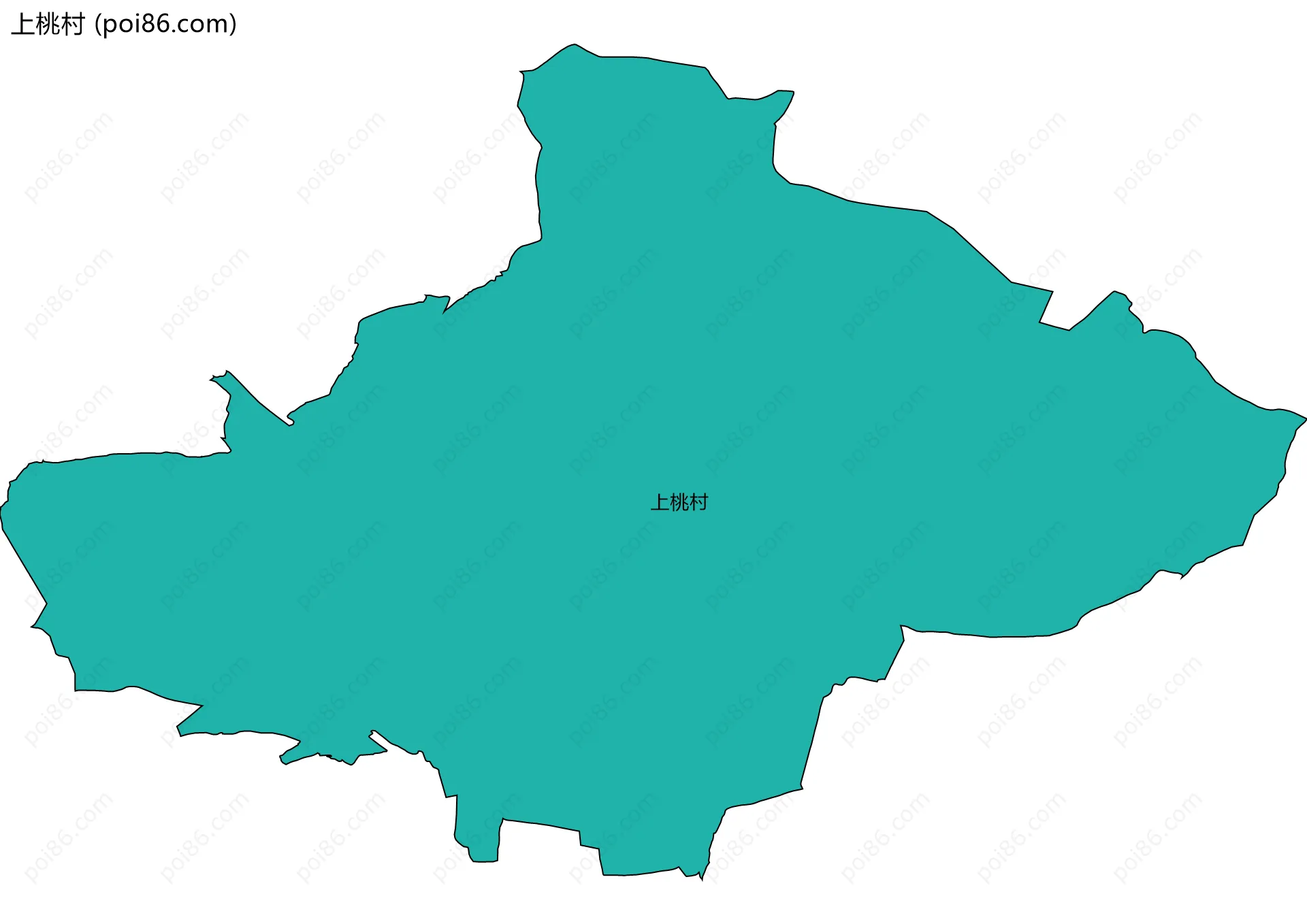 上桃村边界地图