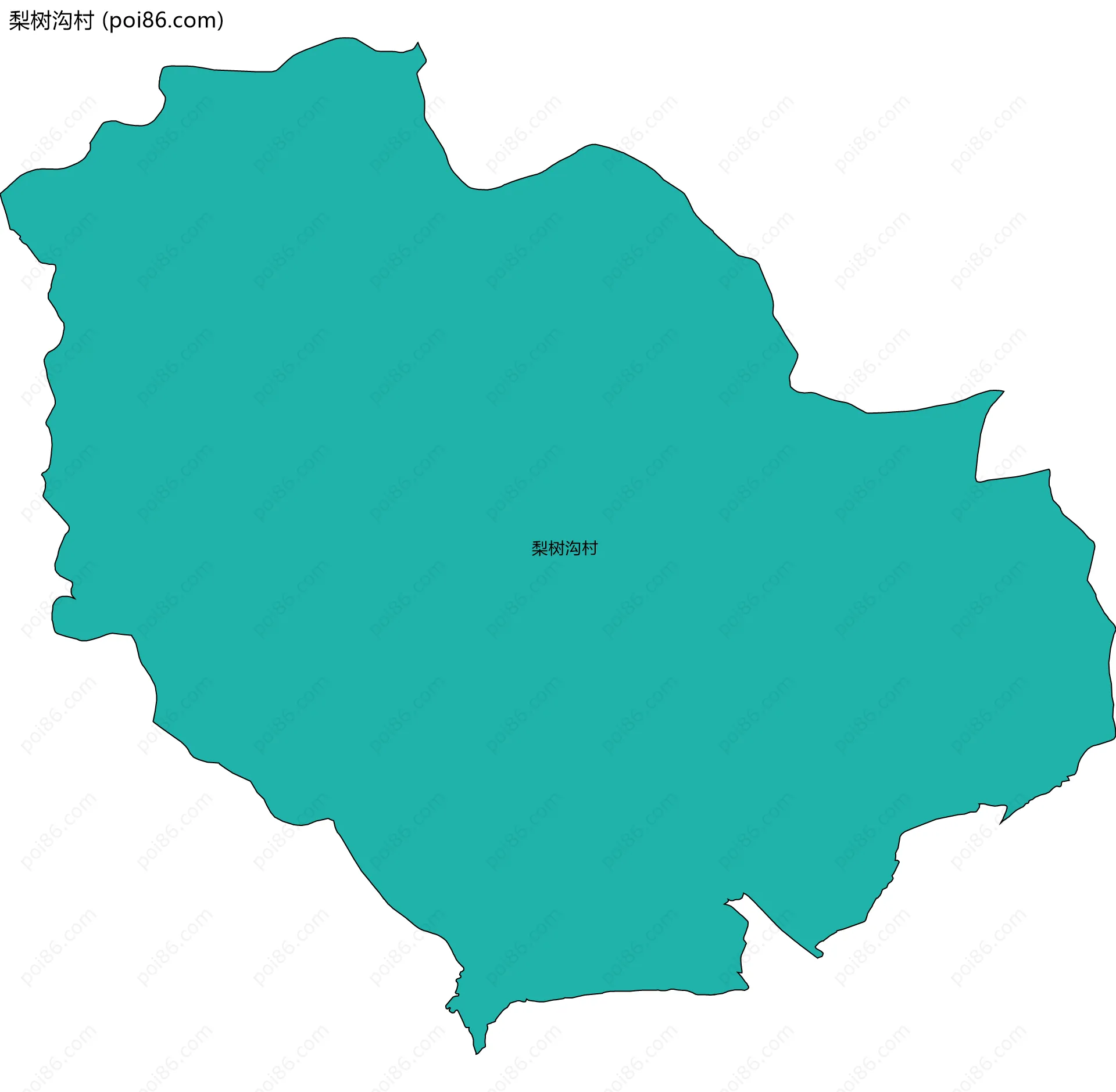 梨树沟村边界地图