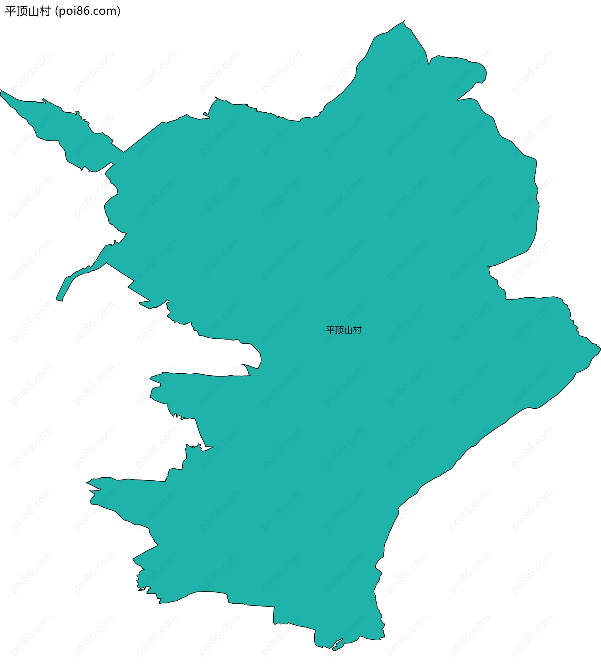 平顶山村边界地图