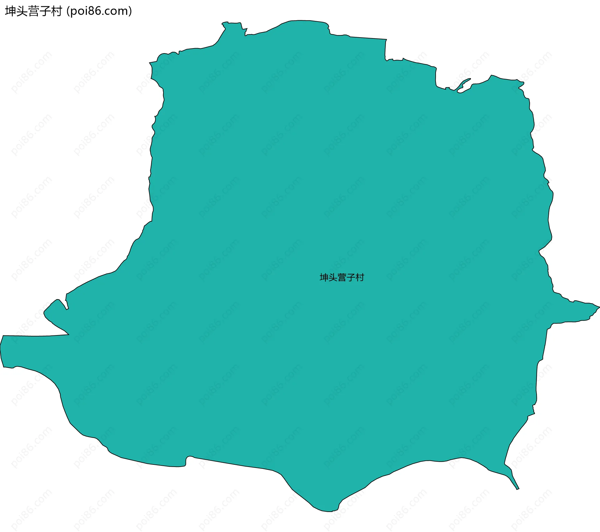 坤头营子村边界地图