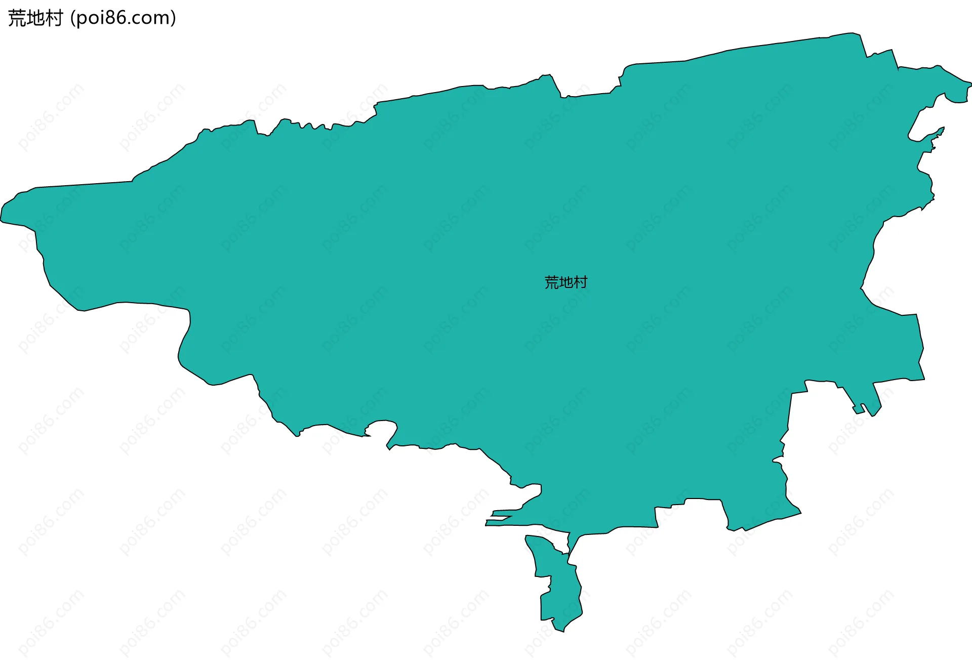 荒地村边界地图