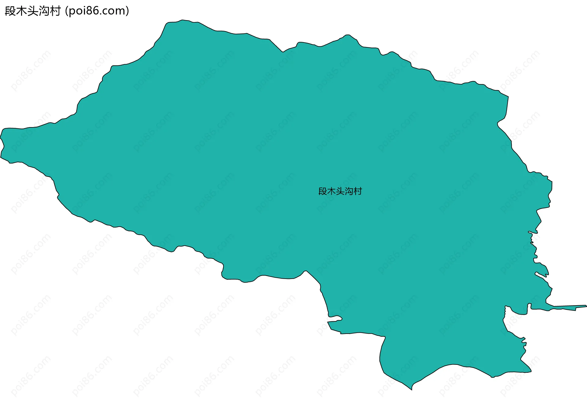 段木头沟村边界地图