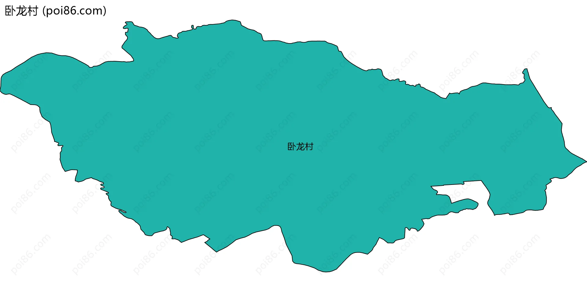 卧龙村边界地图