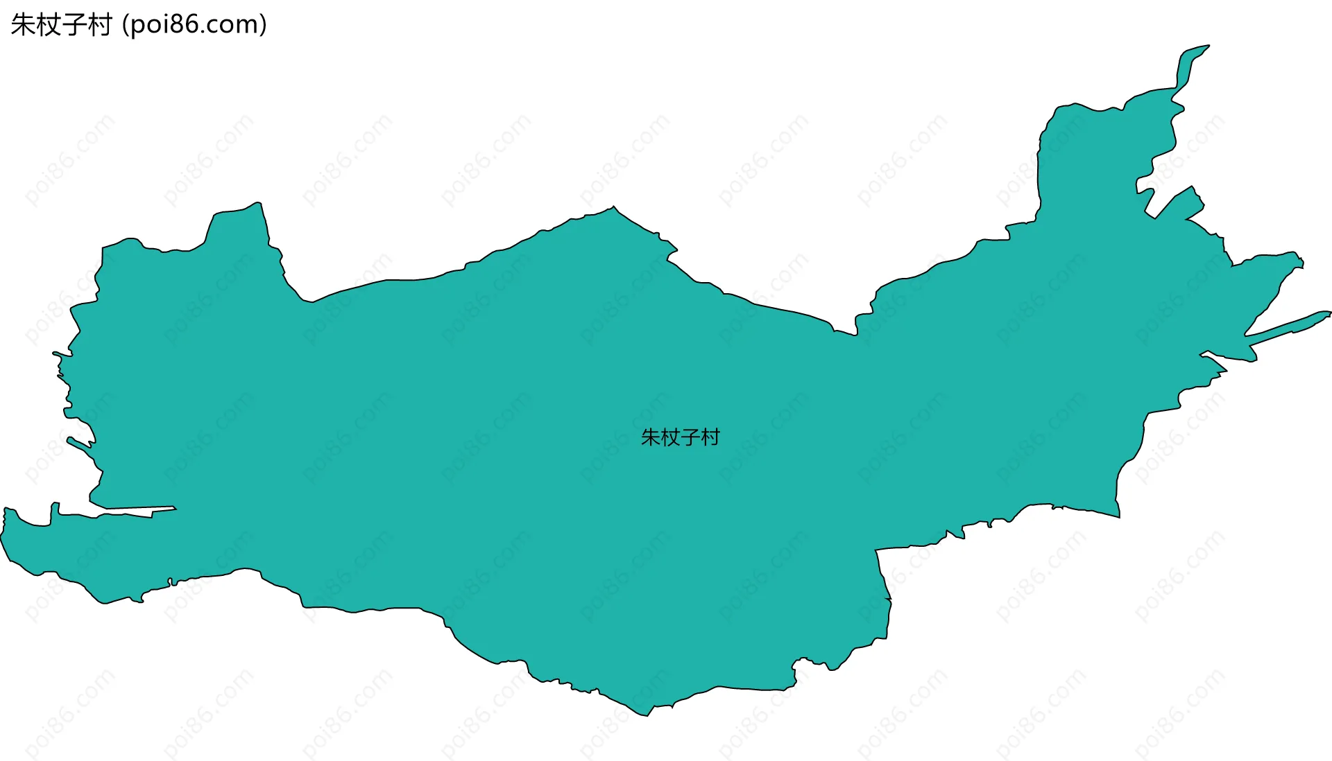 朱杖子村边界地图