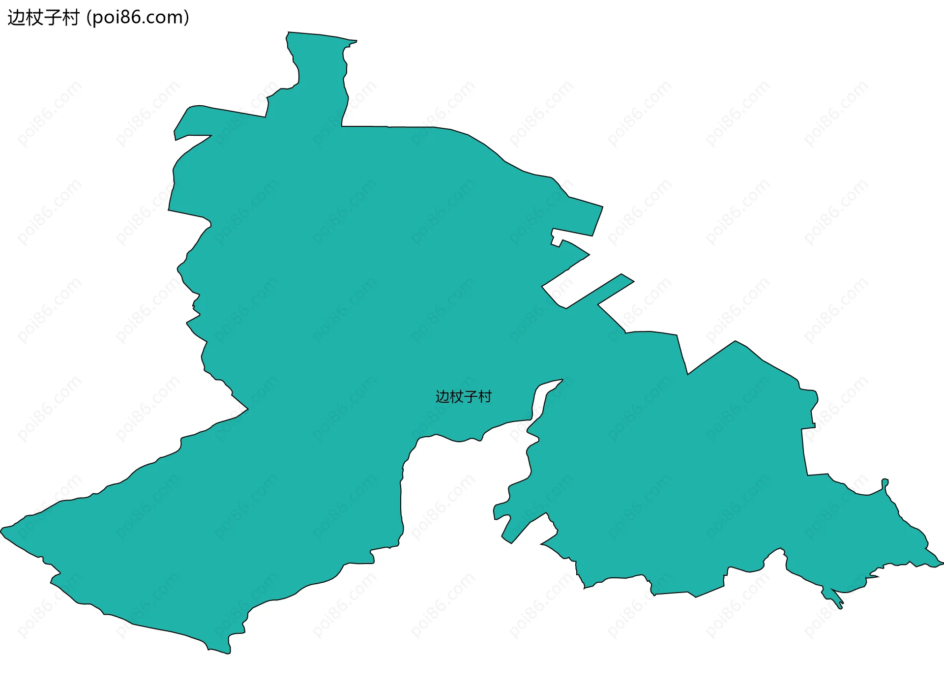 边杖子村边界地图