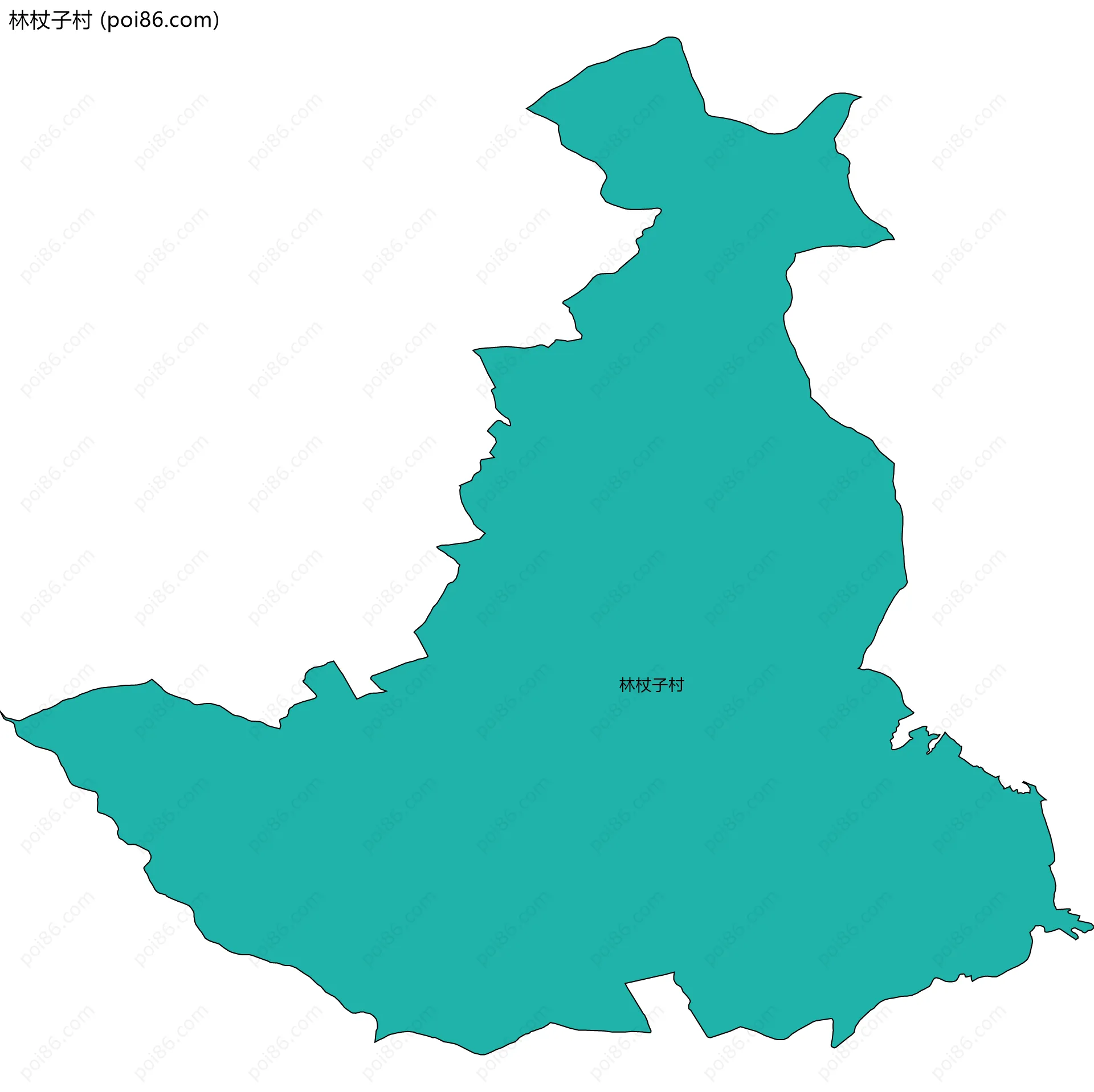 林杖子村边界地图
