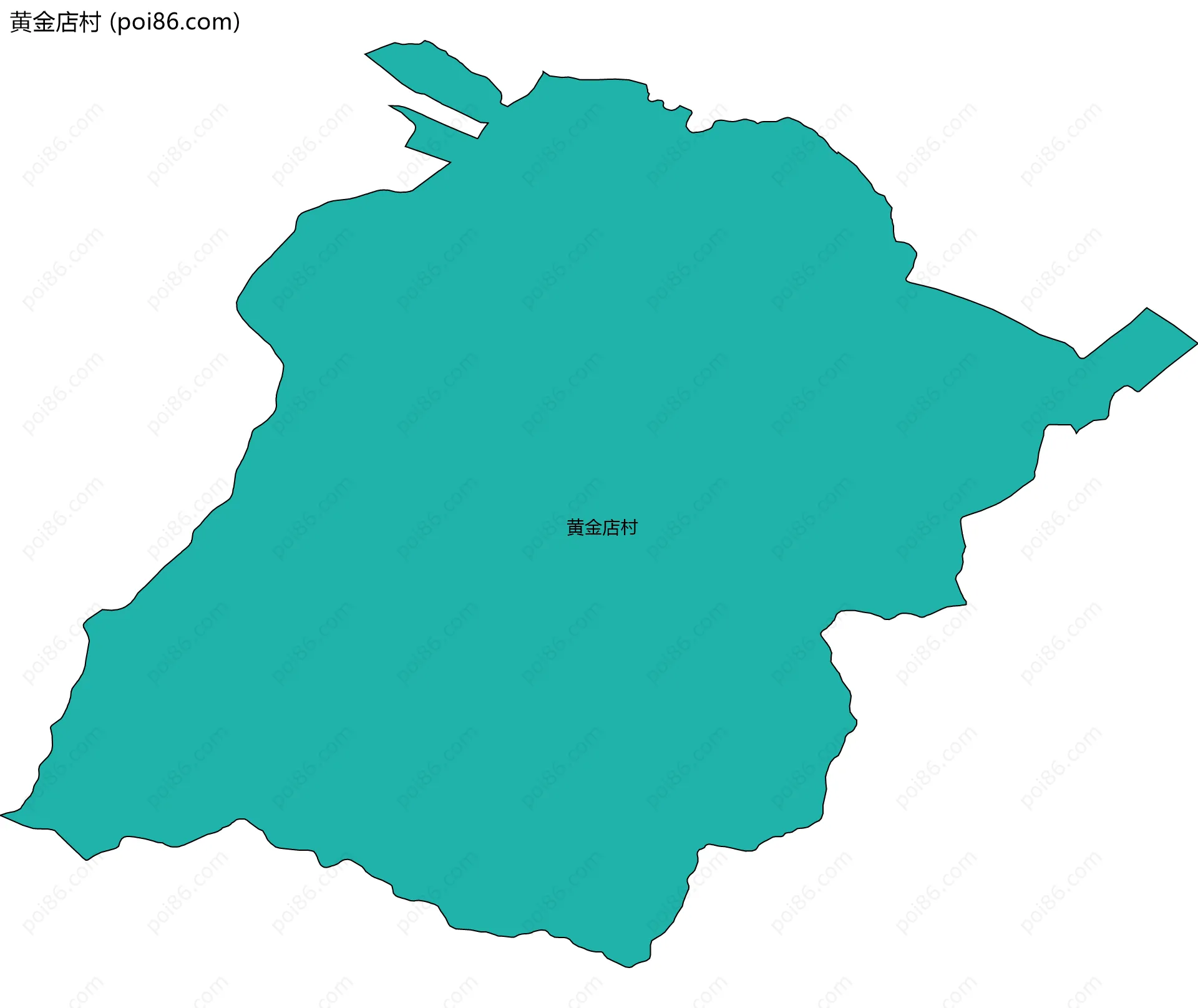 黄金店村边界地图