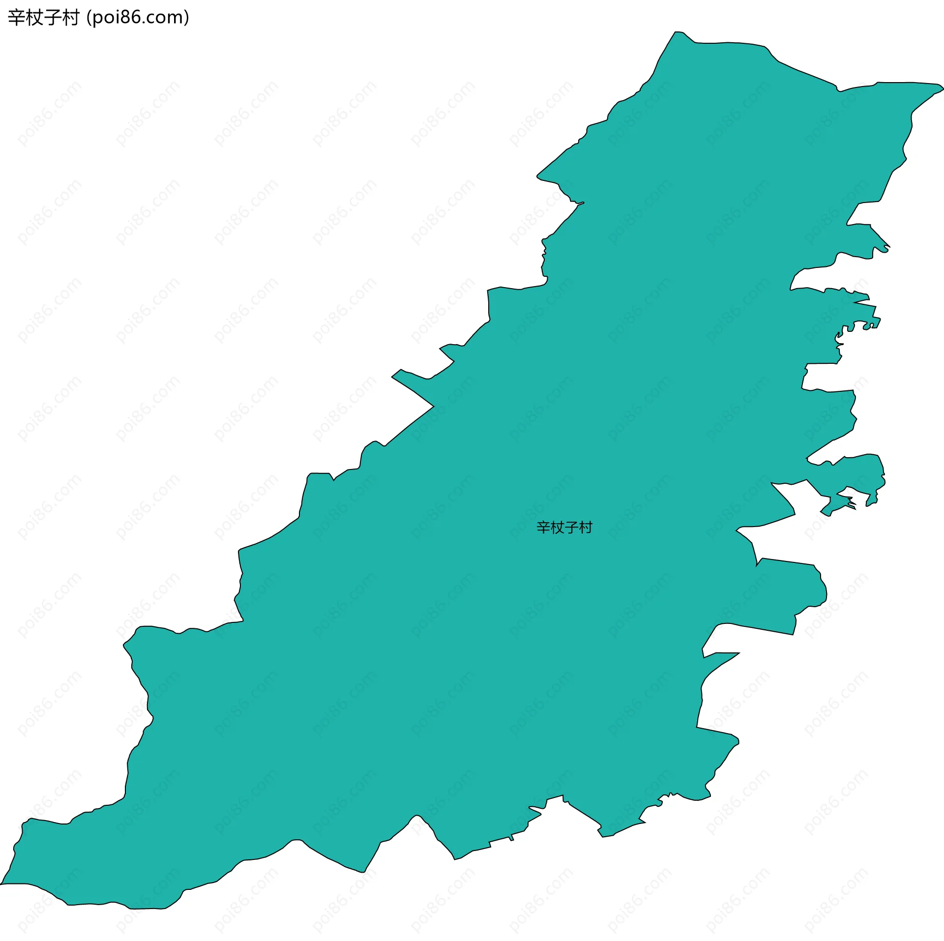 辛杖子村边界地图