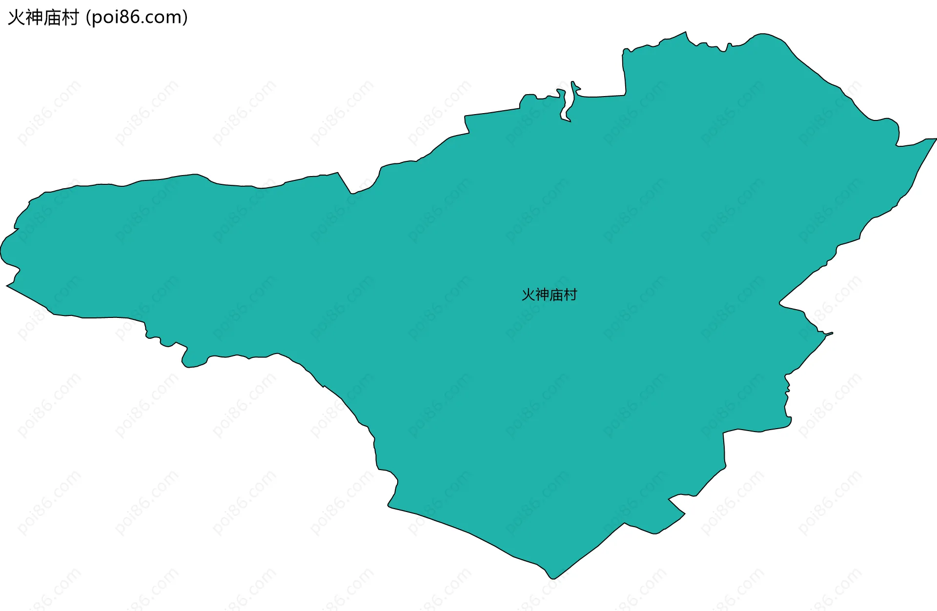 火神庙村边界地图