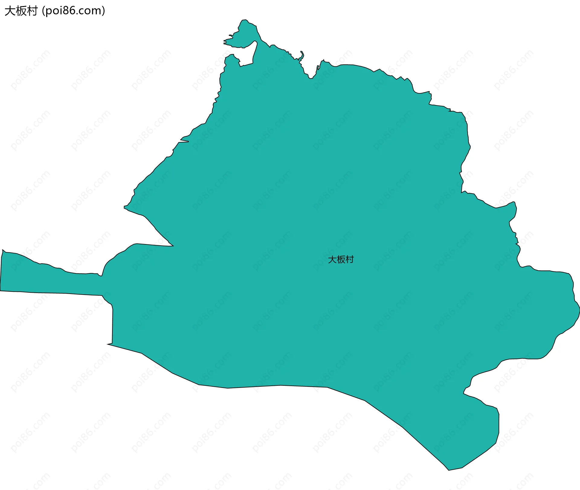 大板村边界地图