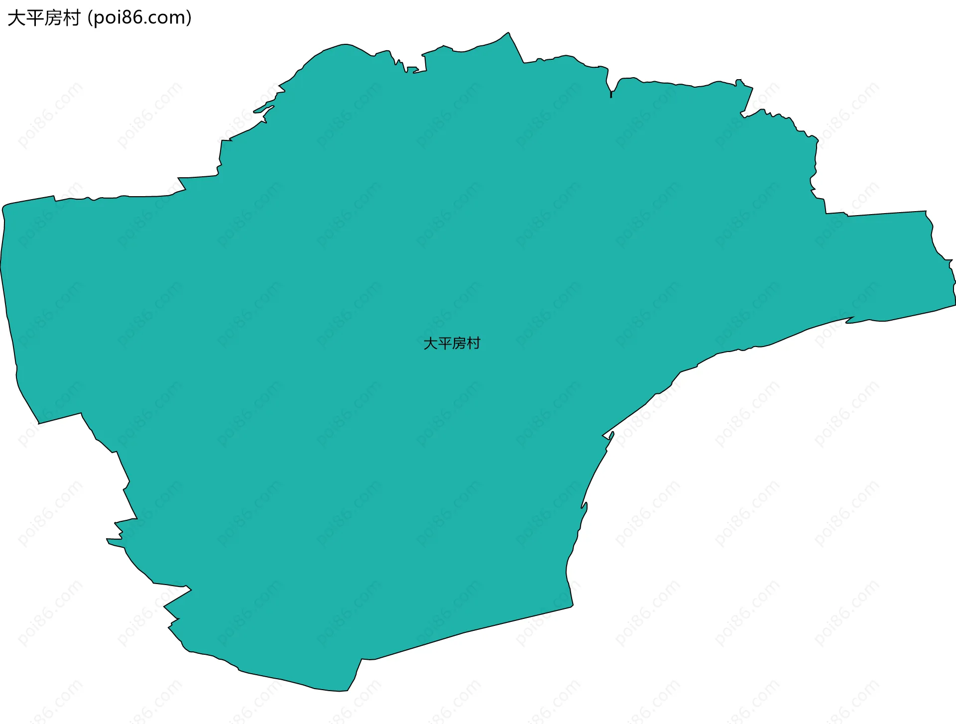大平房村边界地图
