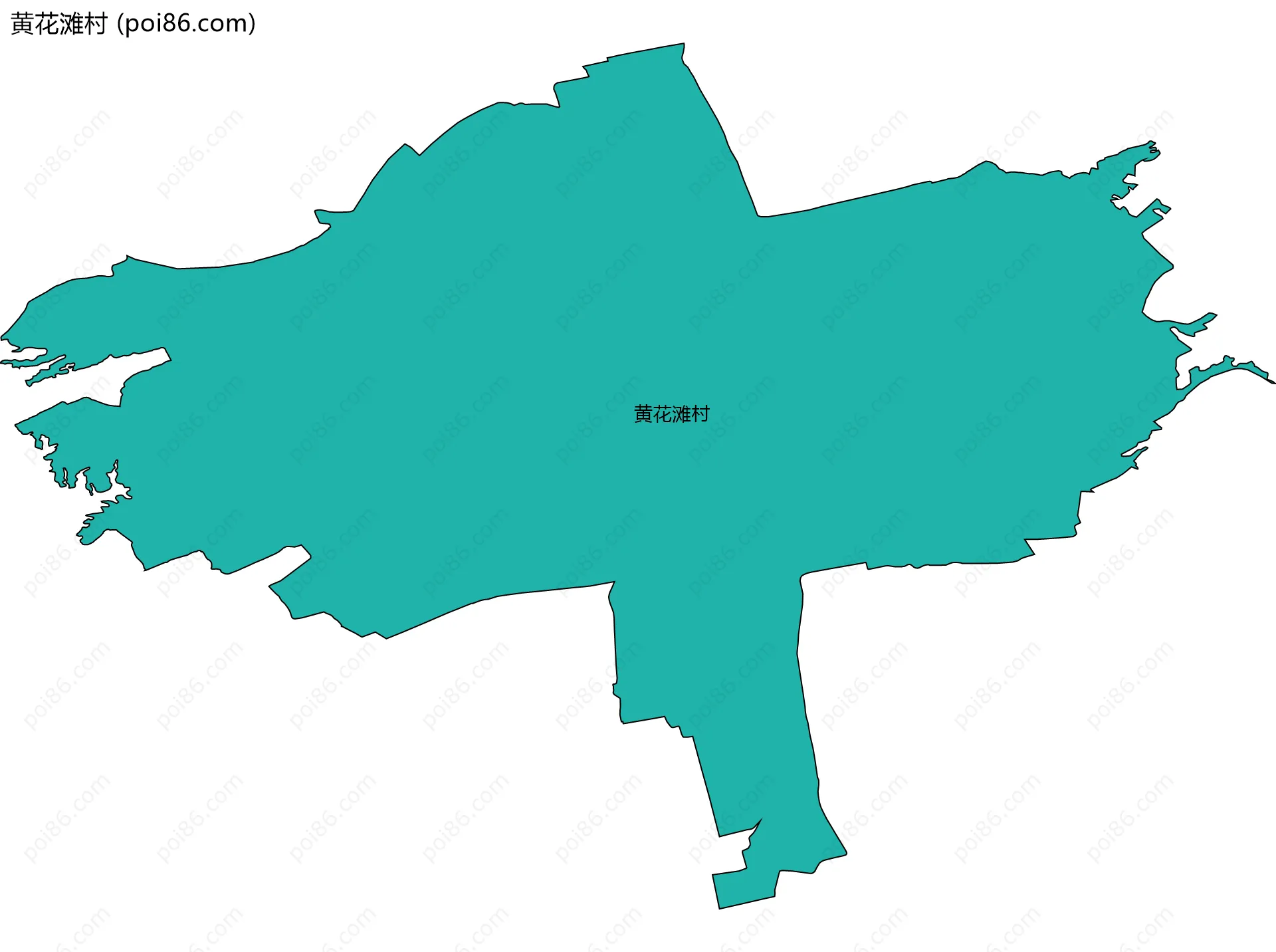 黄花滩村边界地图