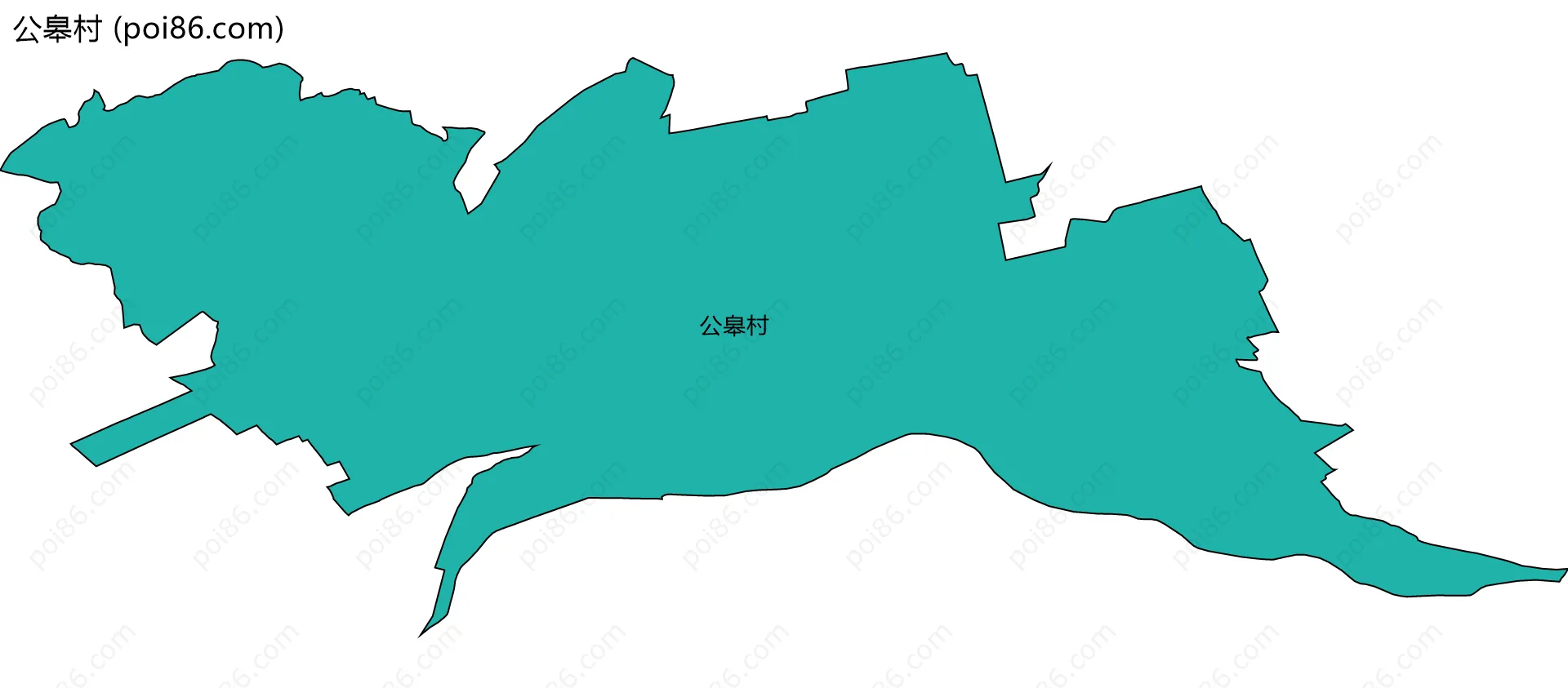 公皋村边界地图