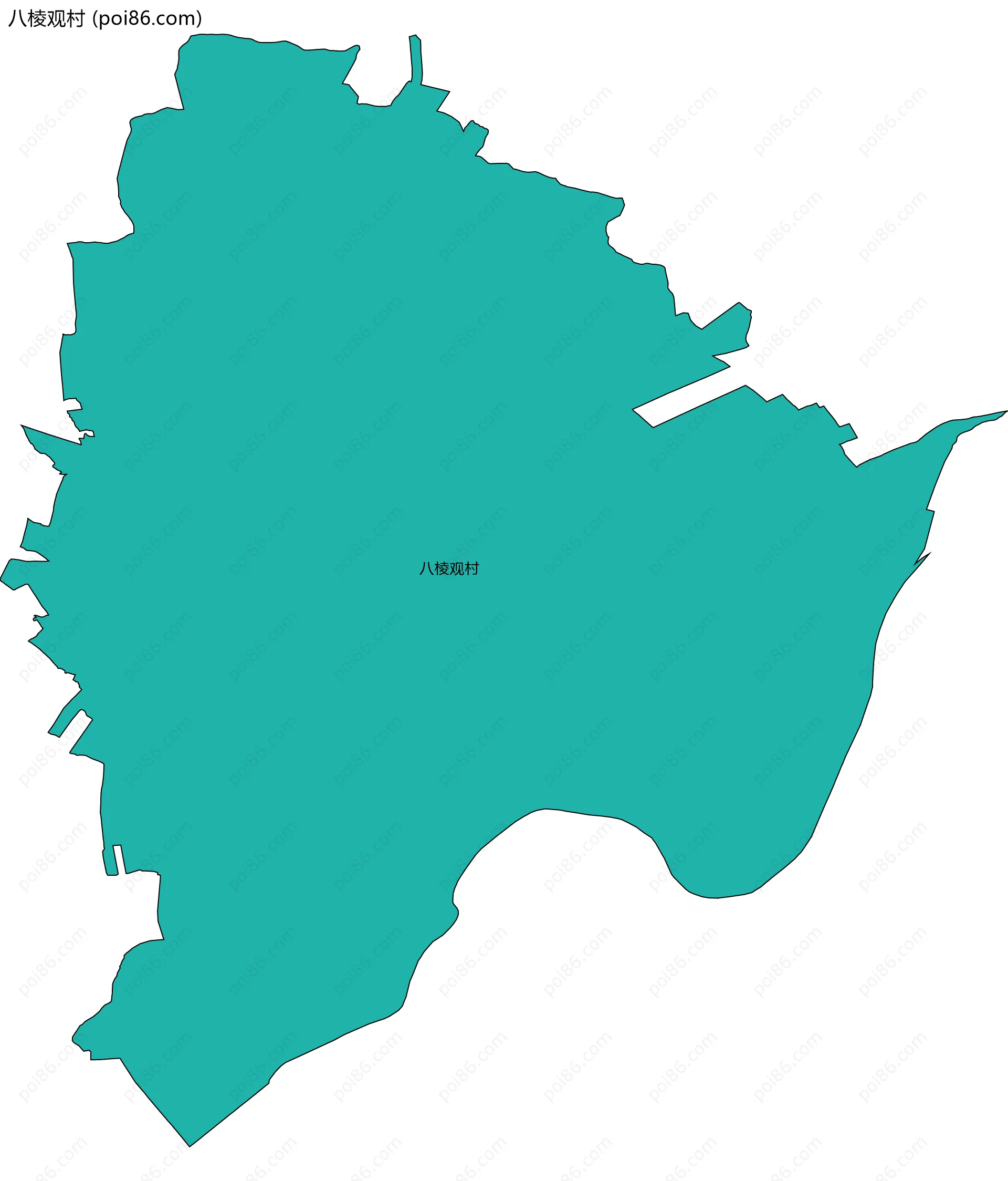 八棱观村边界地图