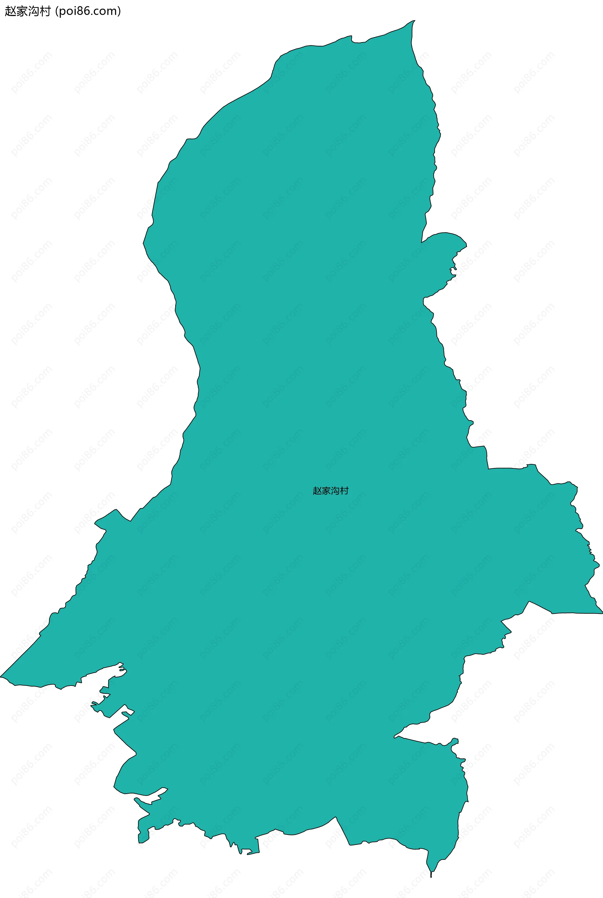 赵家沟村边界地图