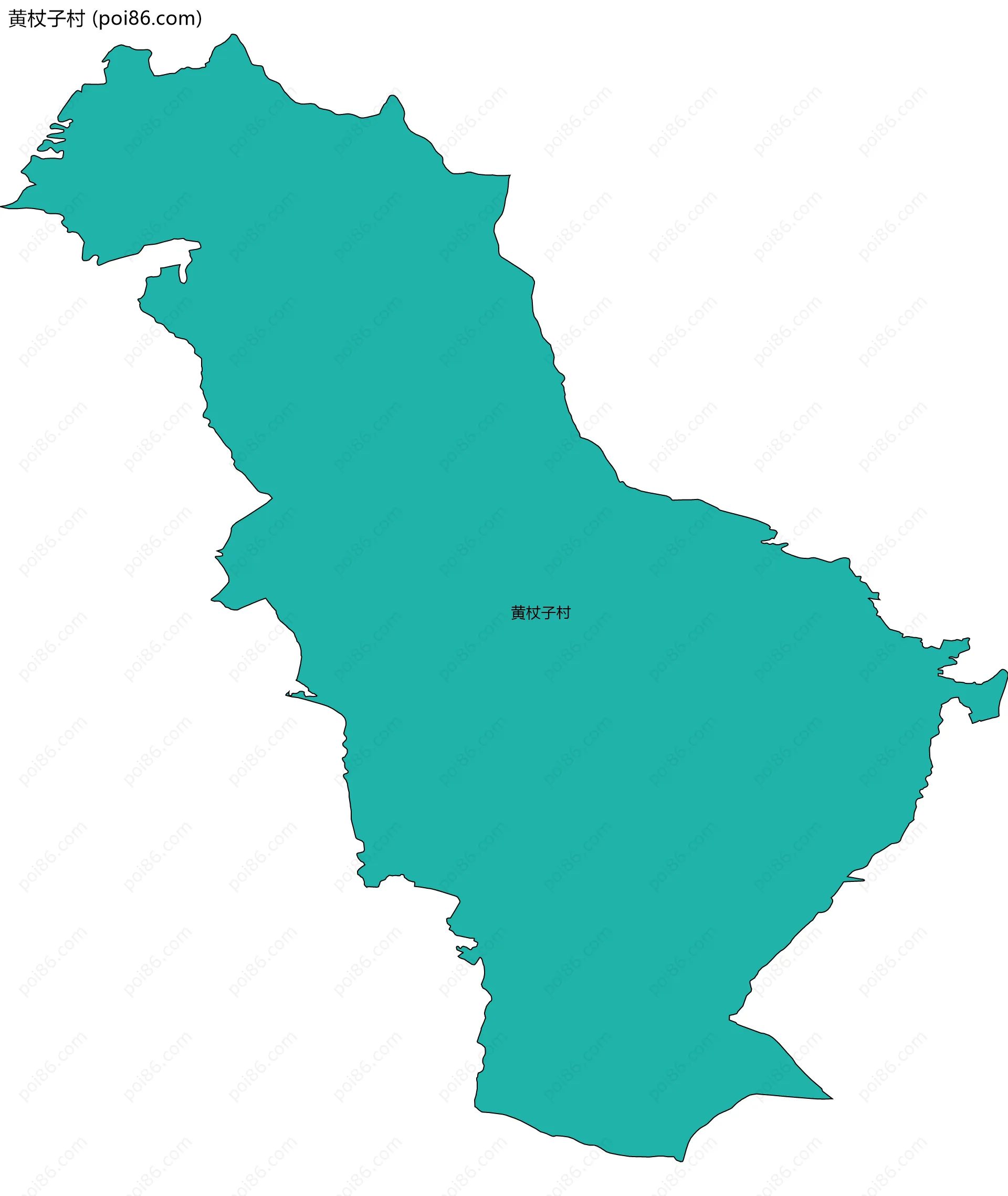 黄杖子村边界地图