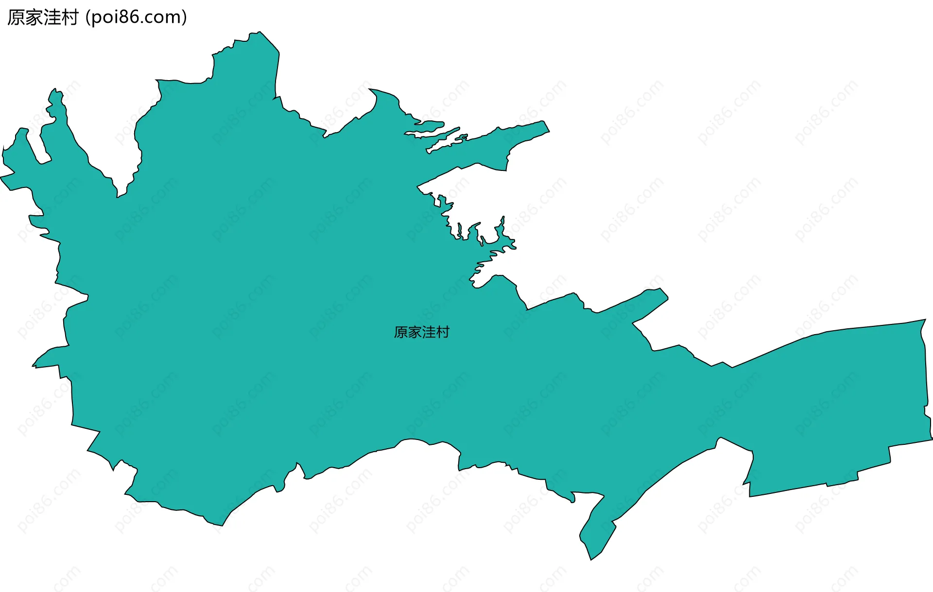 原家洼村边界地图