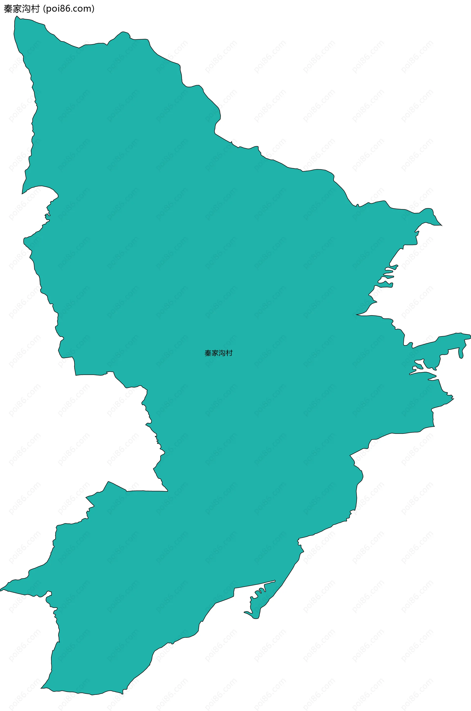 秦家沟村边界地图