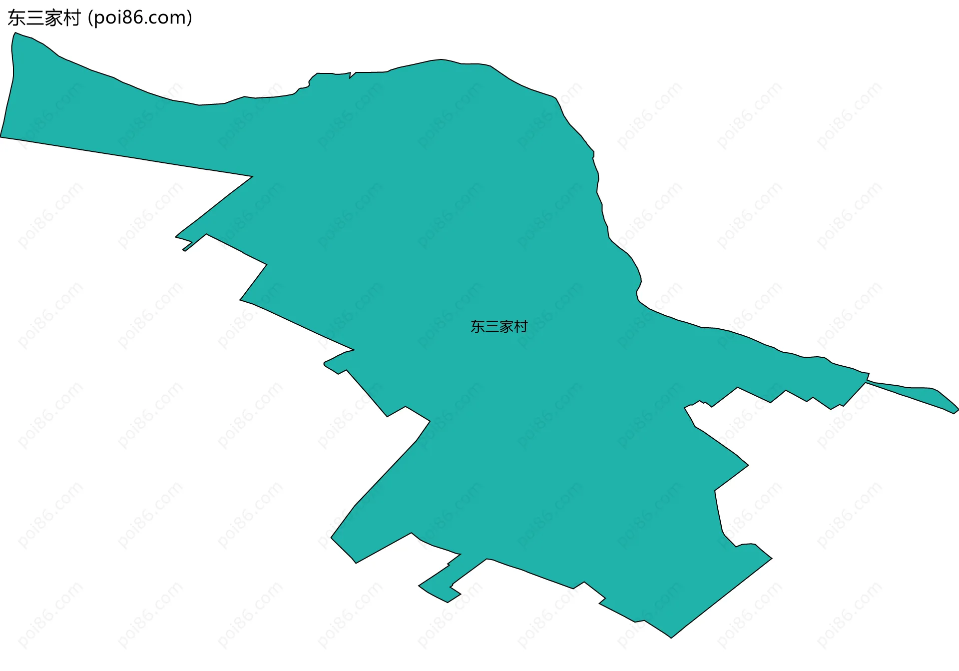 东三家村边界地图