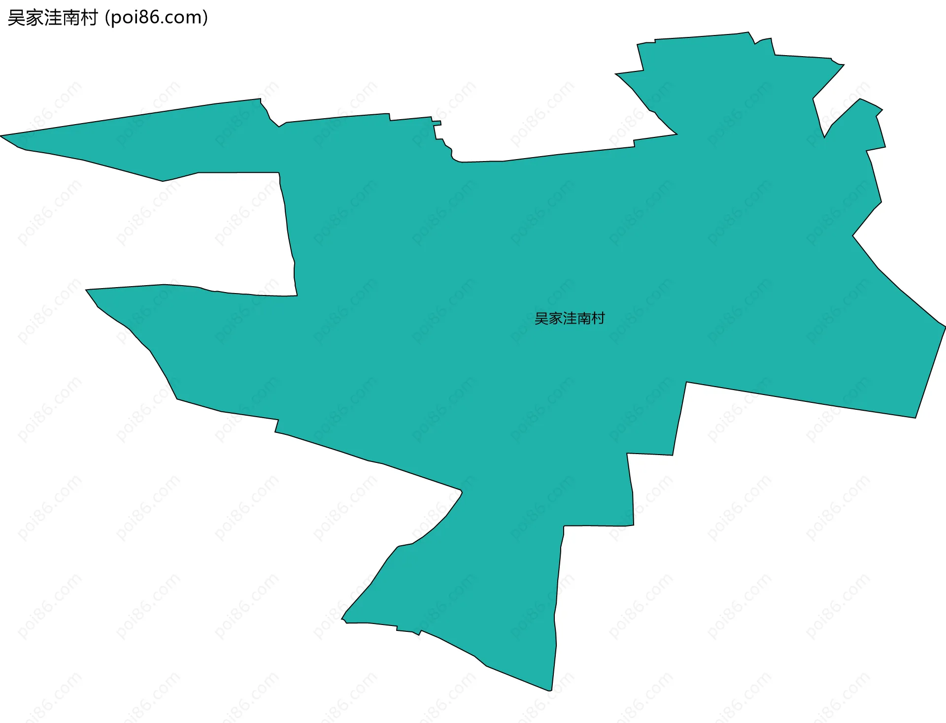 吴家洼南村边界地图