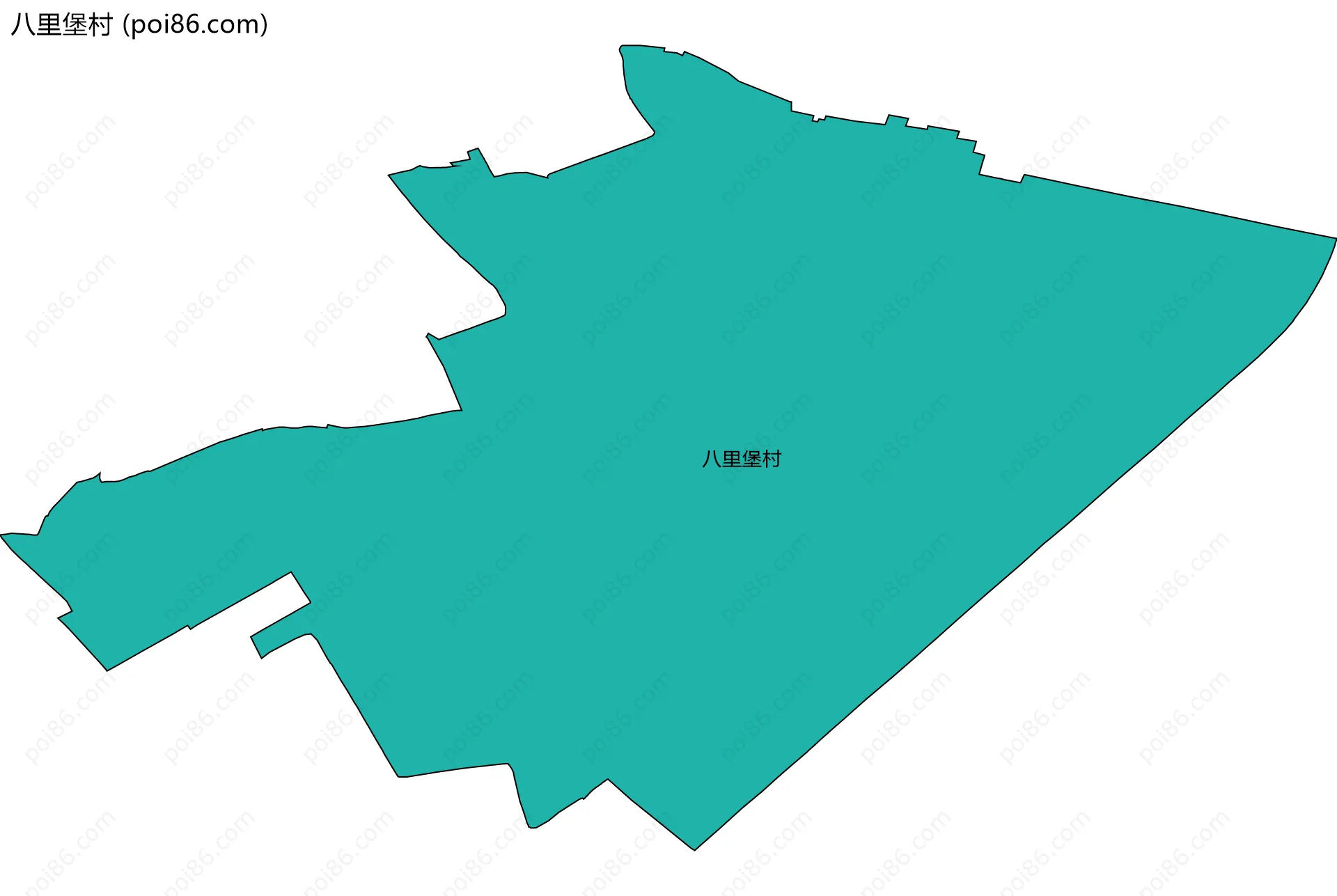 八里堡村边界地图
