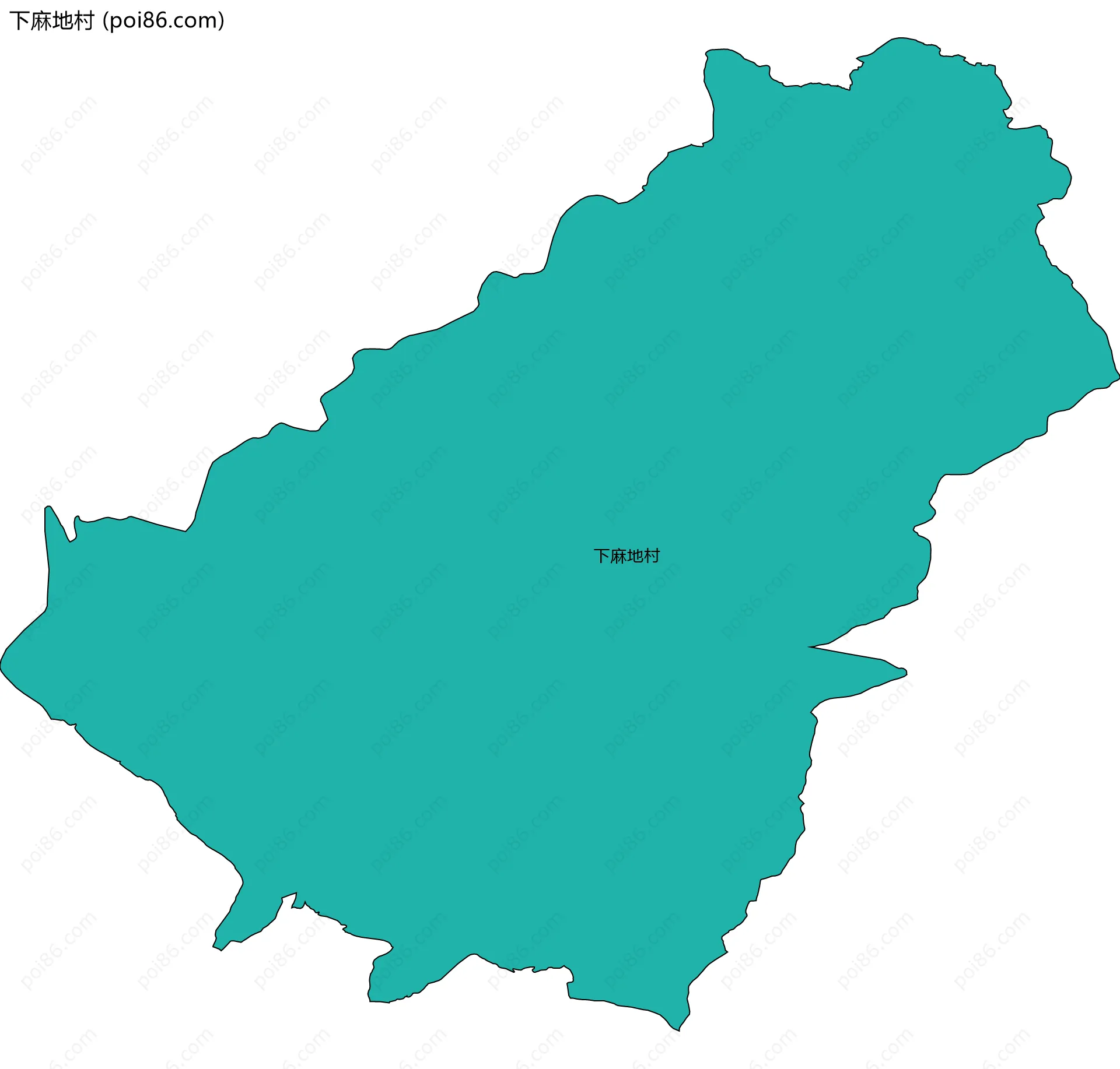 下麻地村边界地图