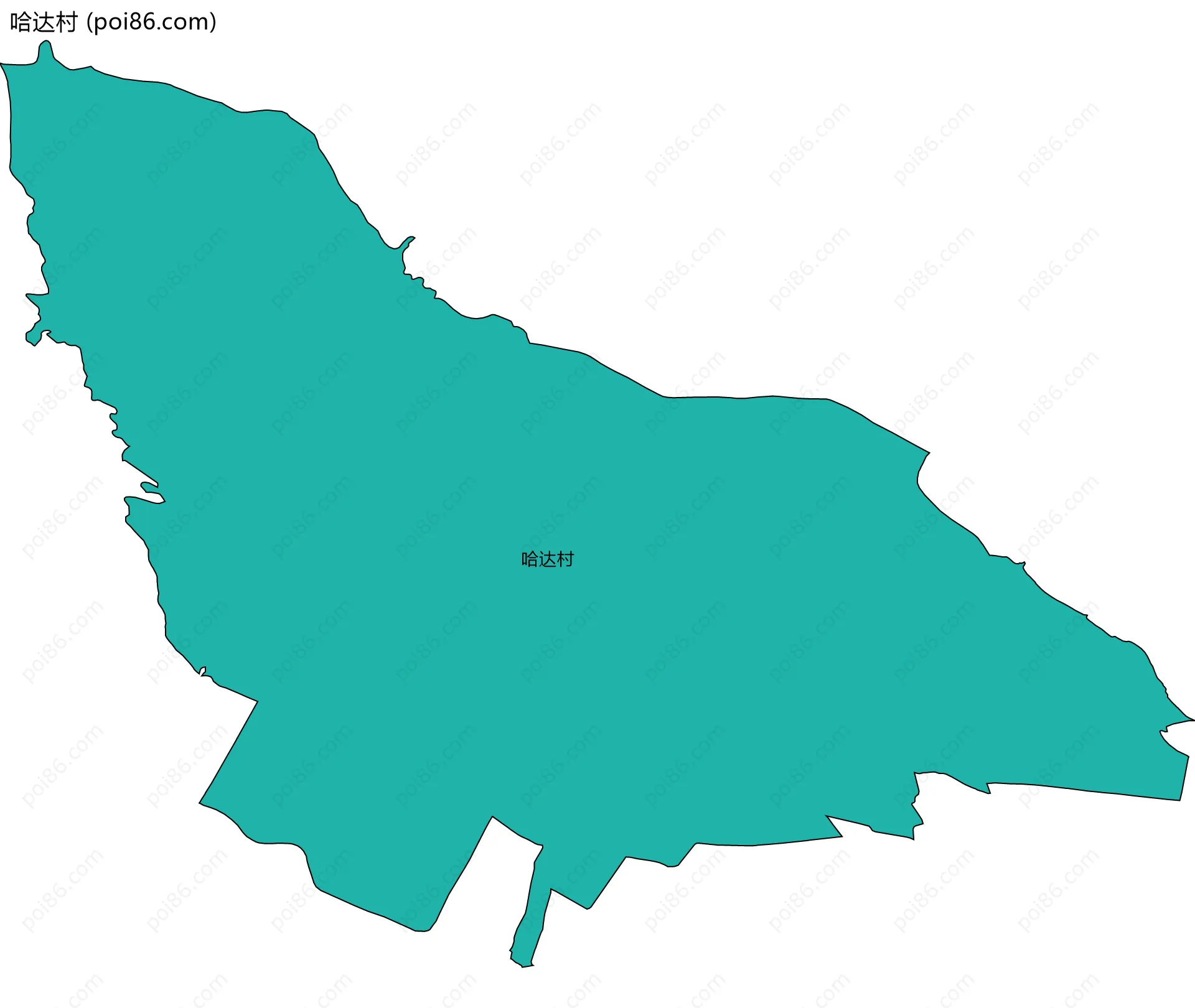 哈达村边界地图