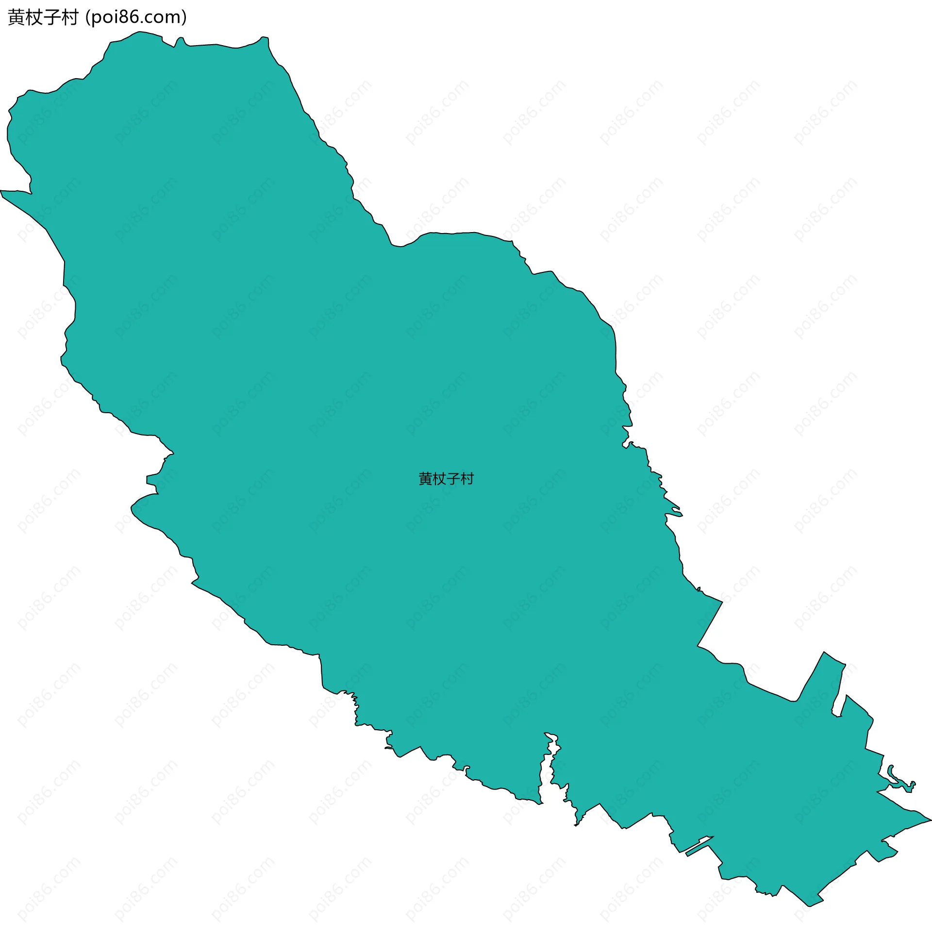 黄杖子村边界地图