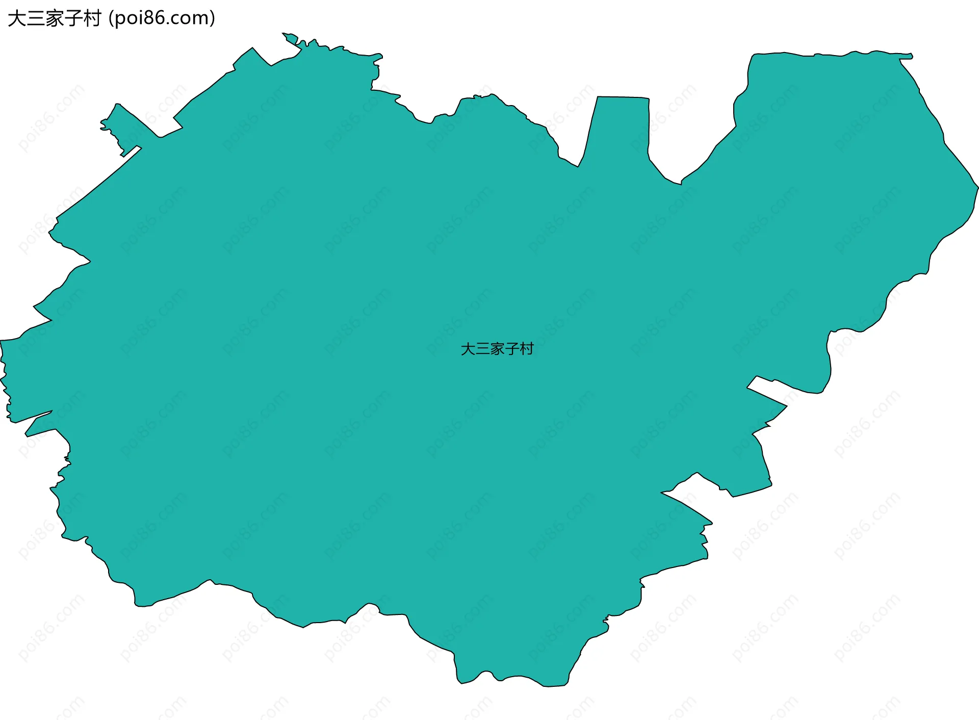 大三家子村边界地图