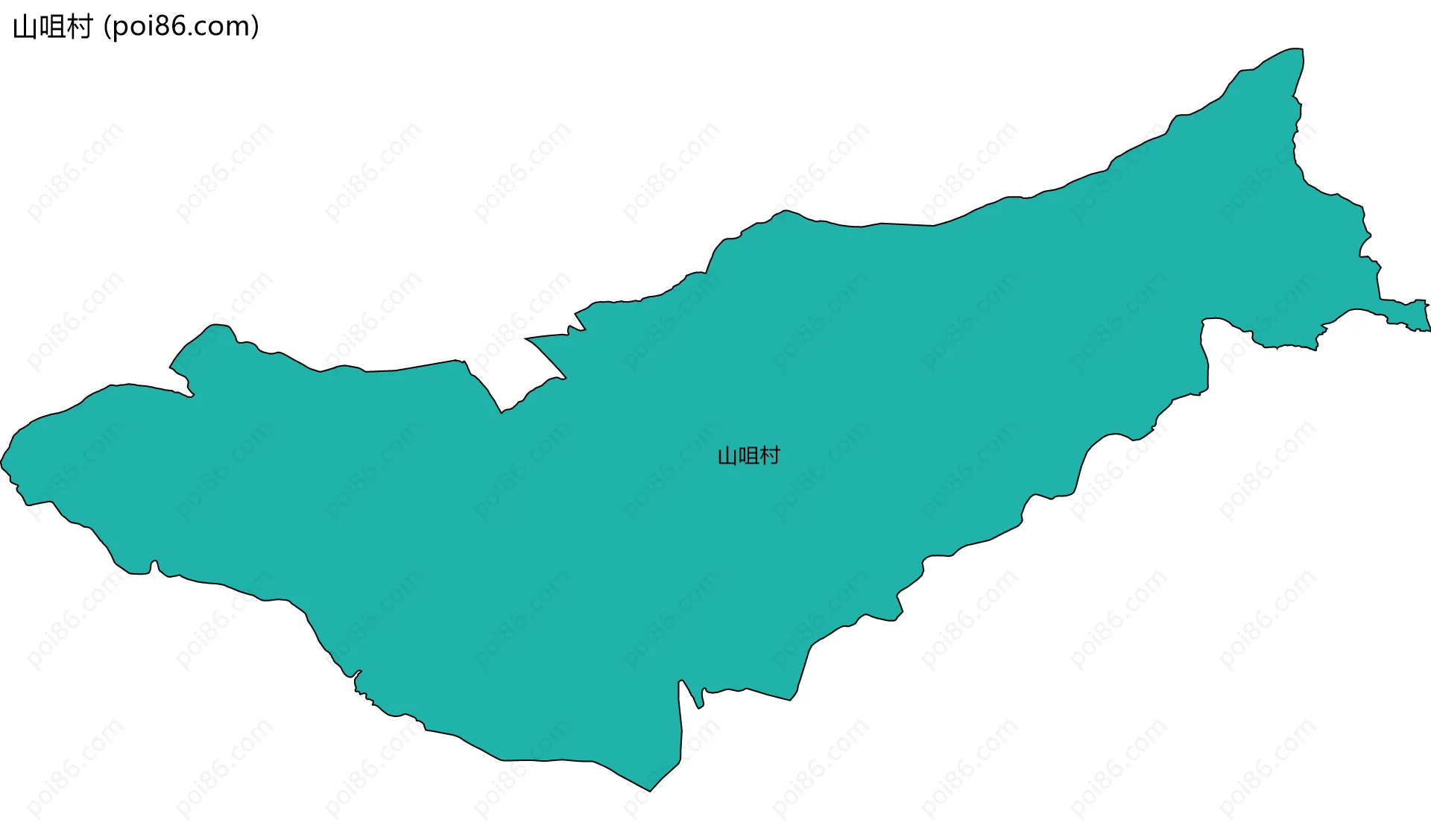 山咀村边界地图