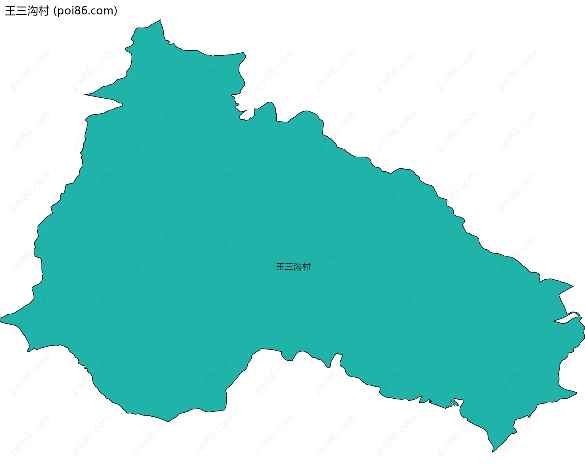 王三沟村边界地图