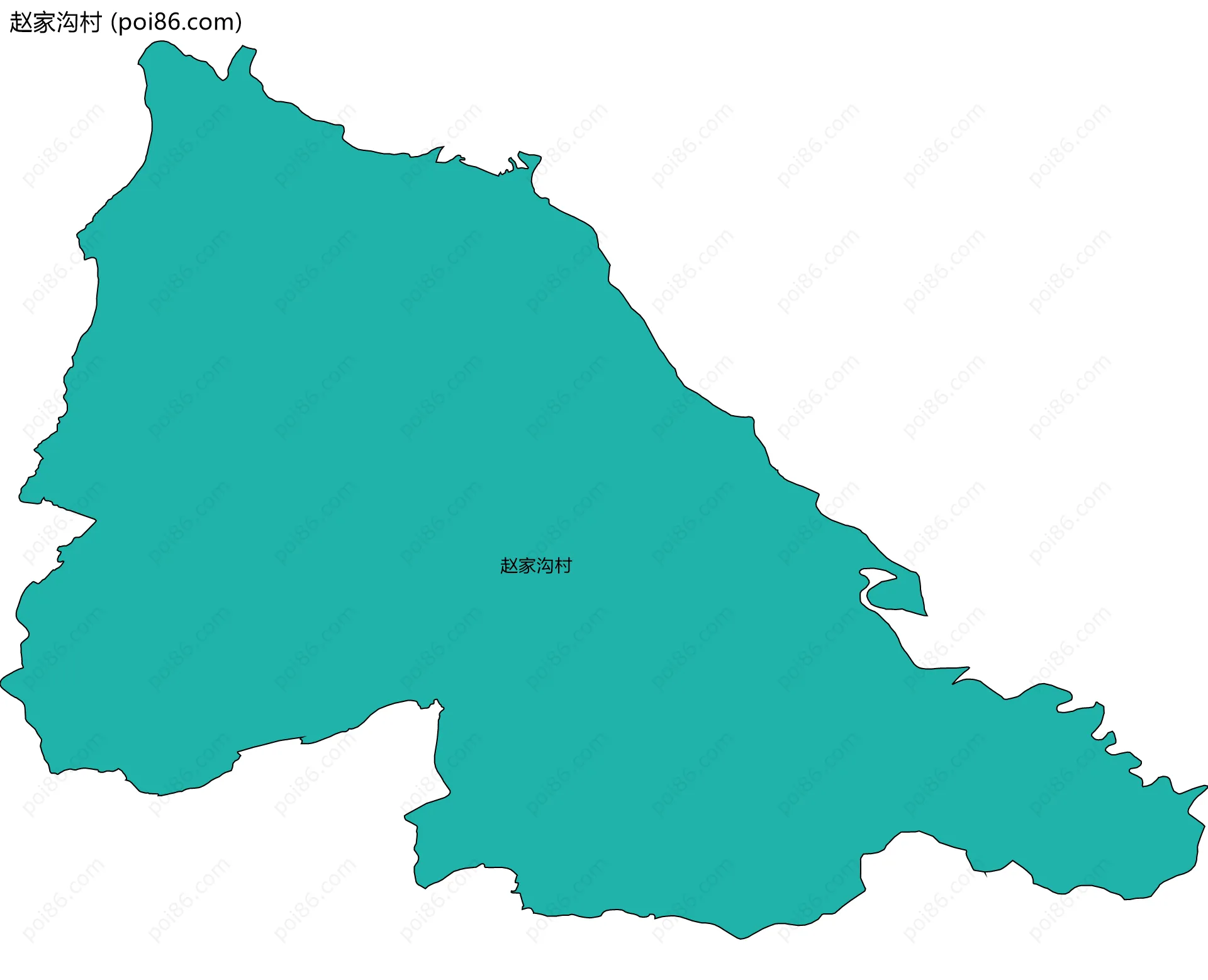 赵家沟村边界地图