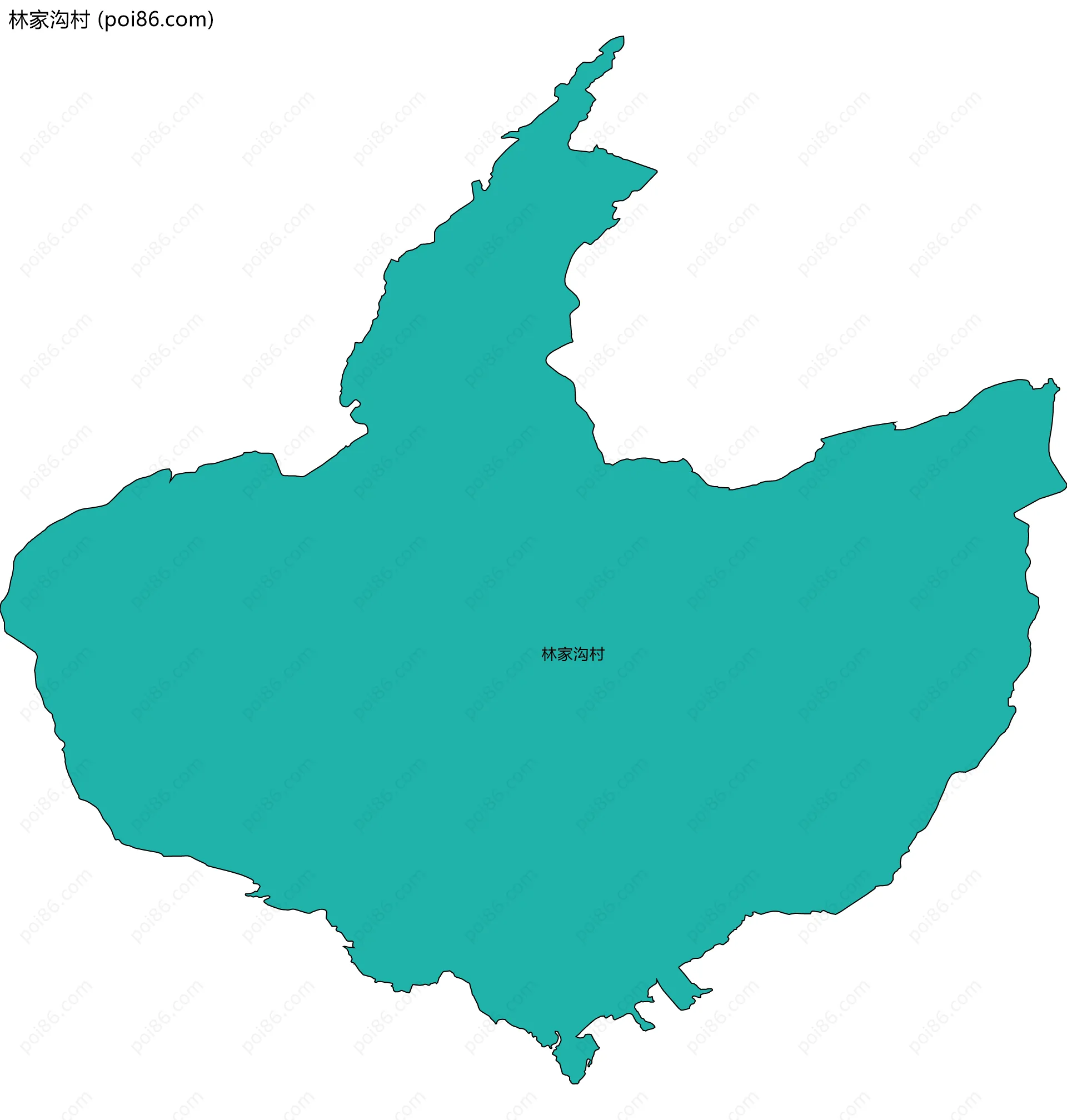 林家沟村边界地图