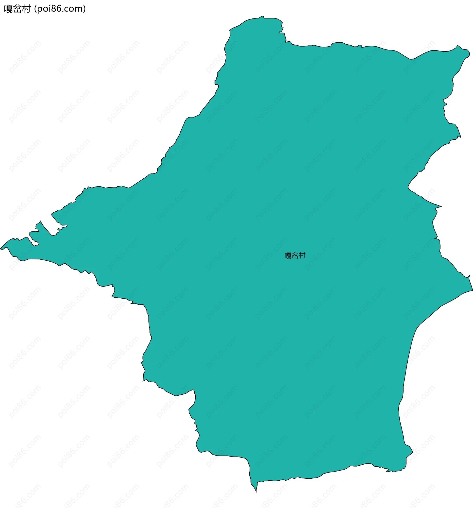 嘎岔村边界地图