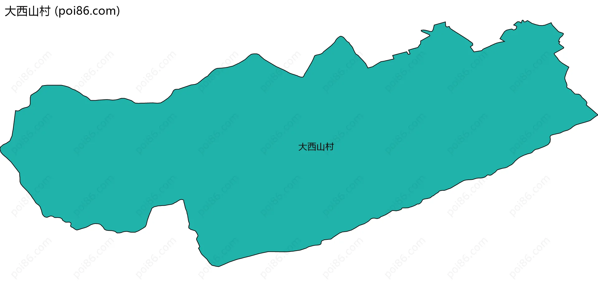 大西山村边界地图