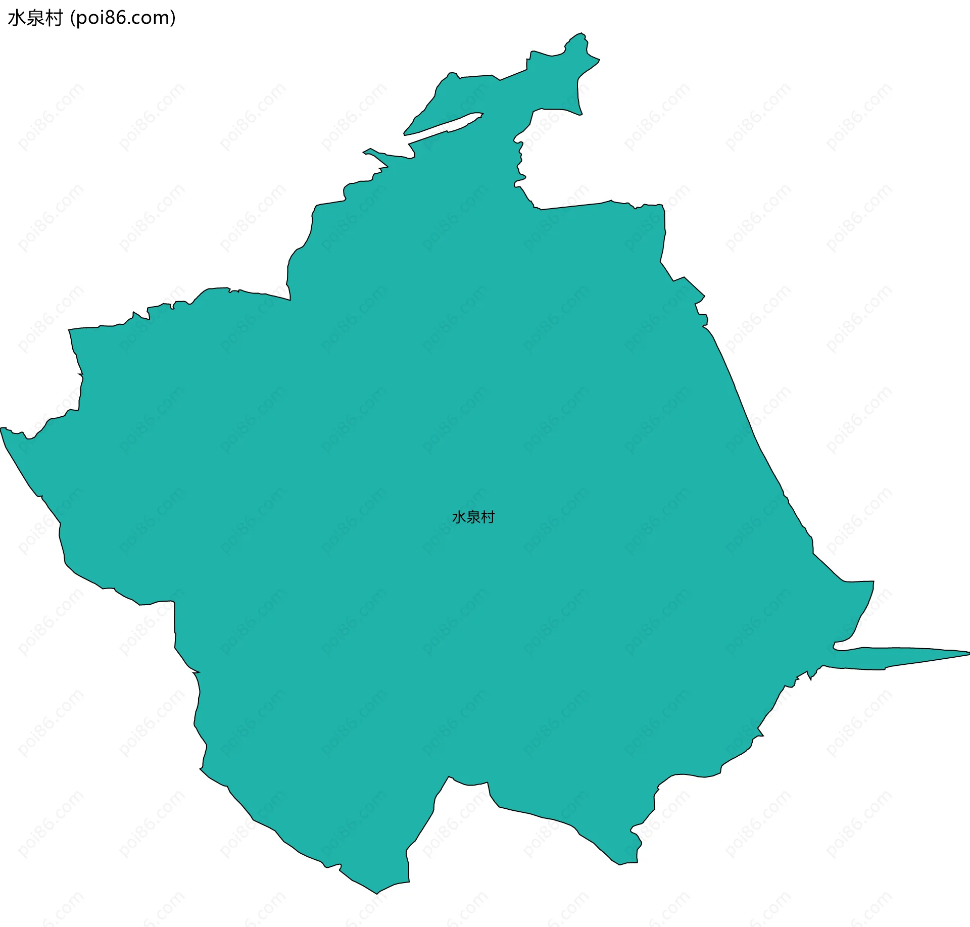 水泉村边界地图