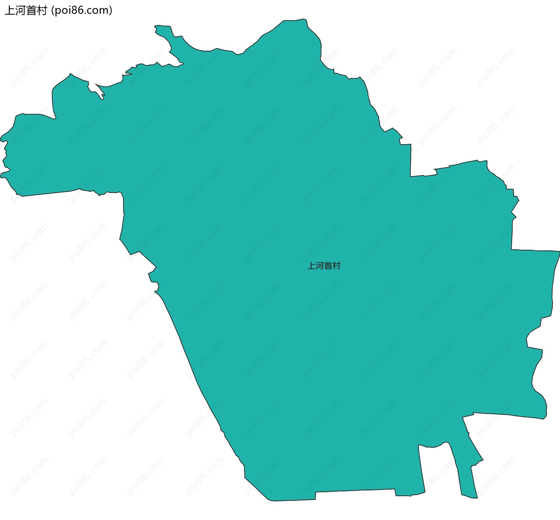 上河首村边界地图