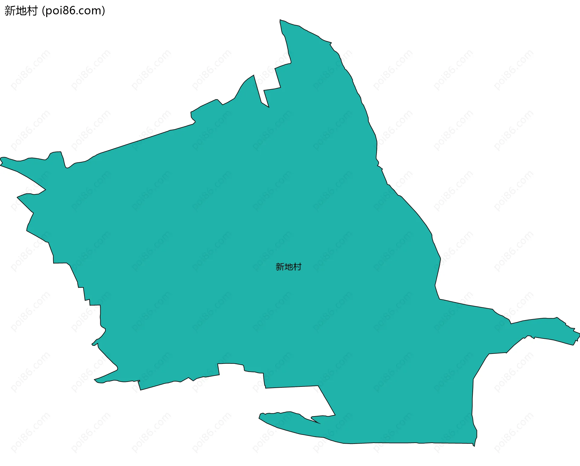 新地村边界地图