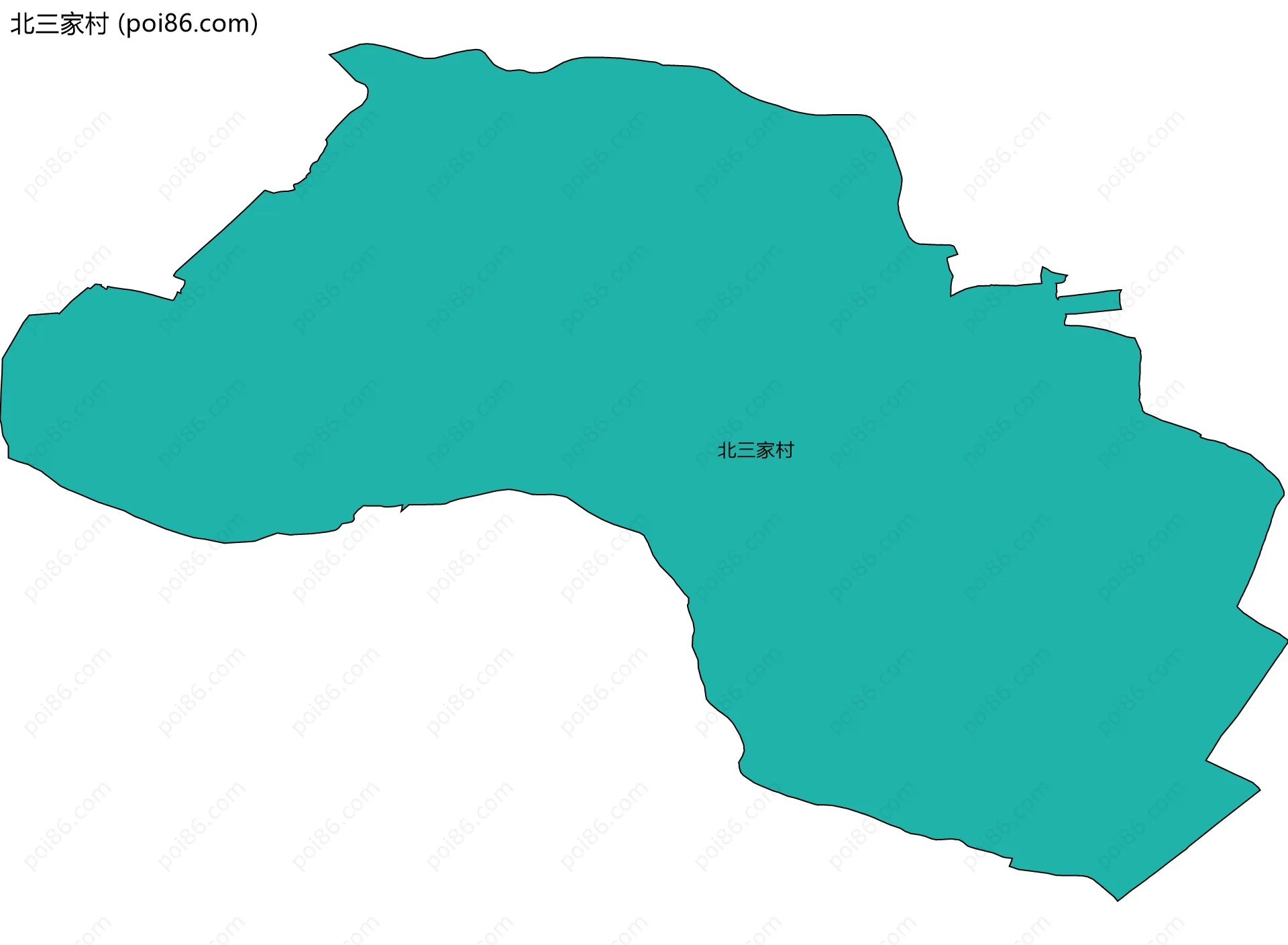 北三家村边界地图