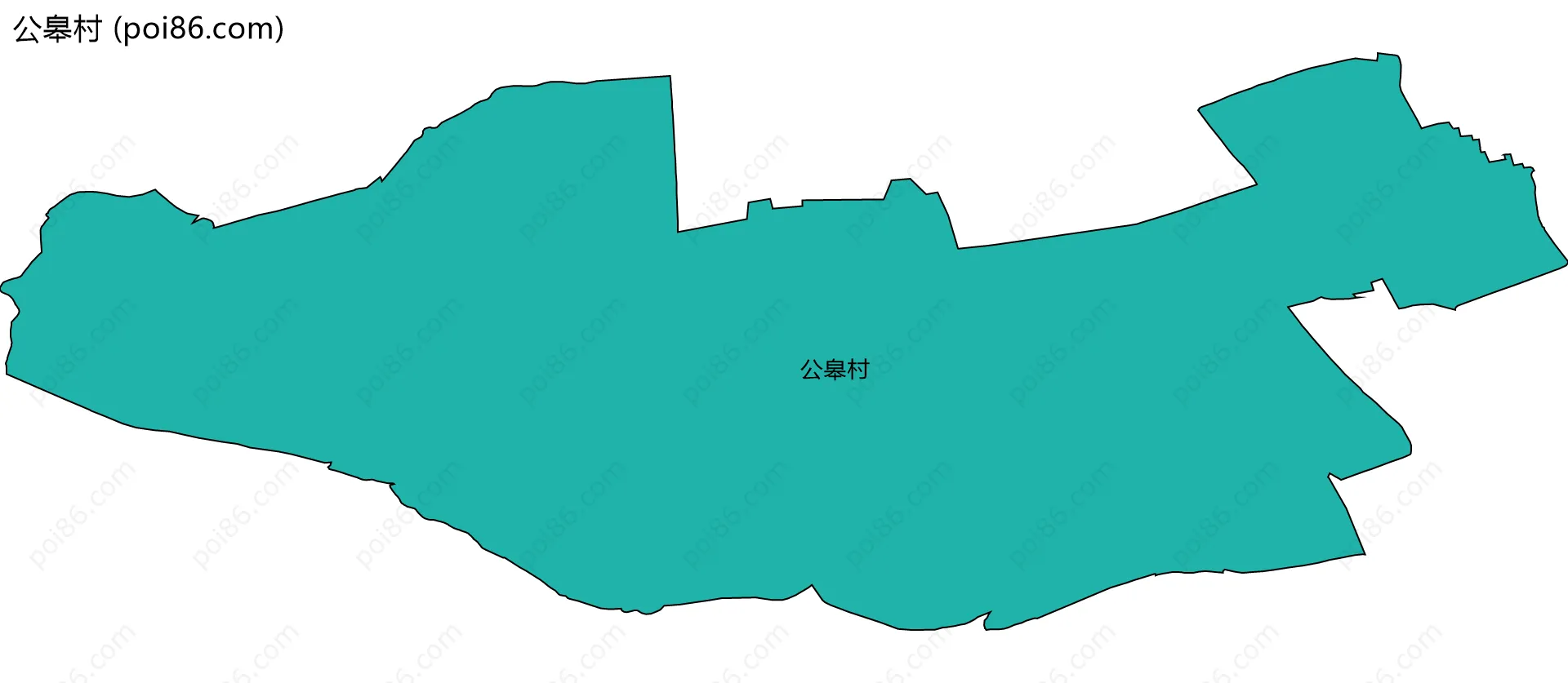 公皋村边界地图