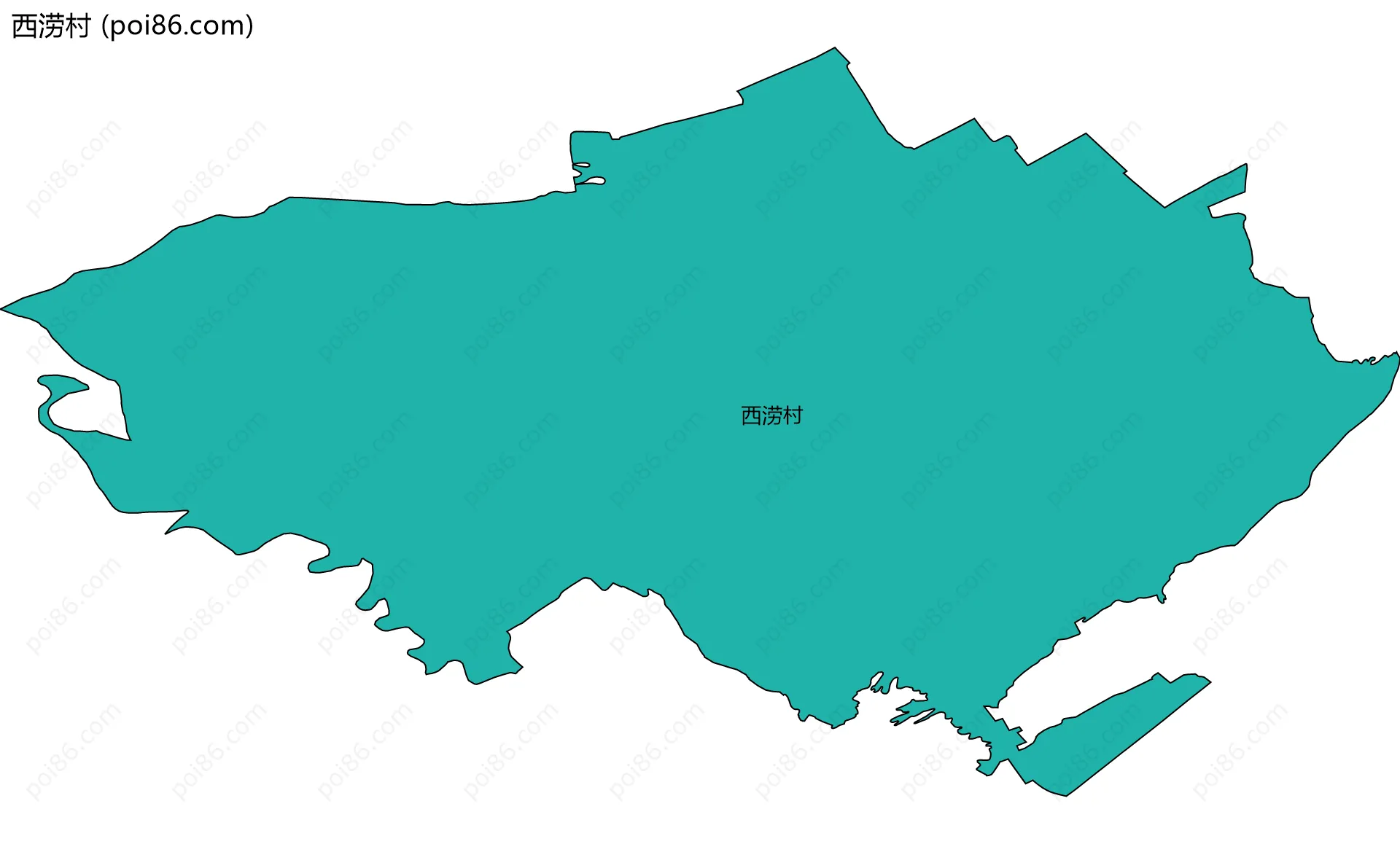西涝村边界地图