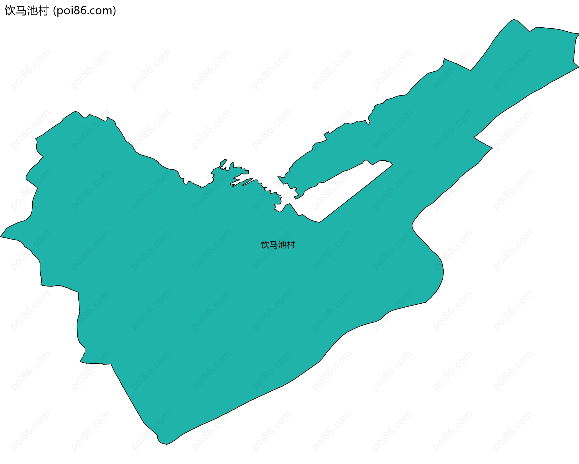 饮马池村边界地图