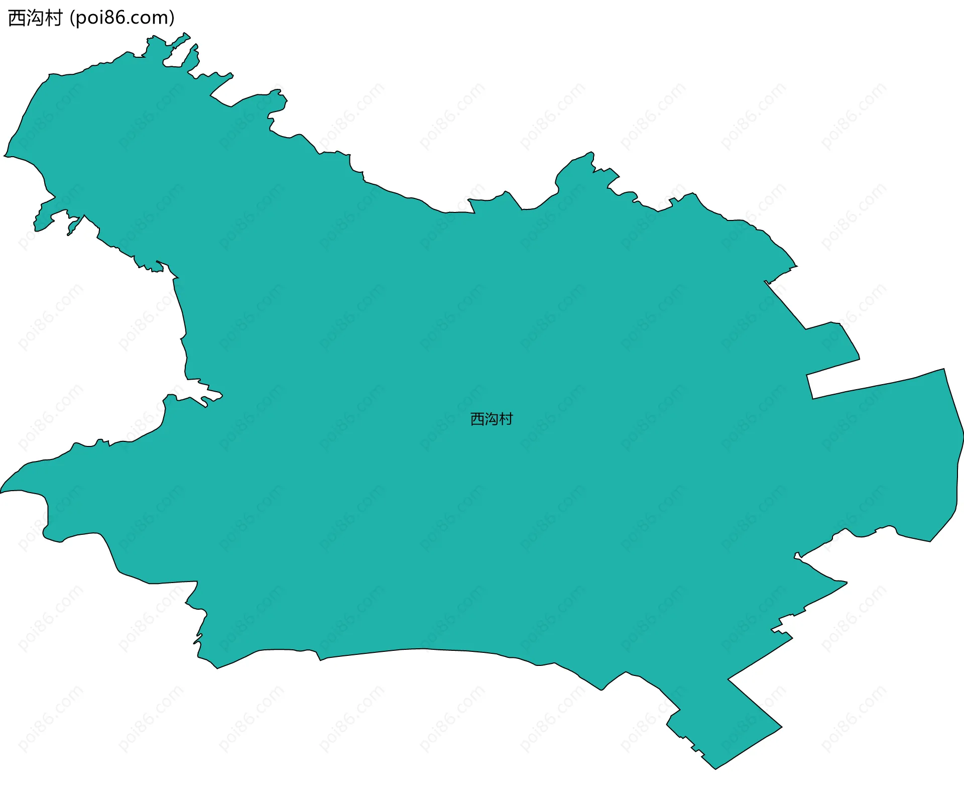 西沟村边界地图